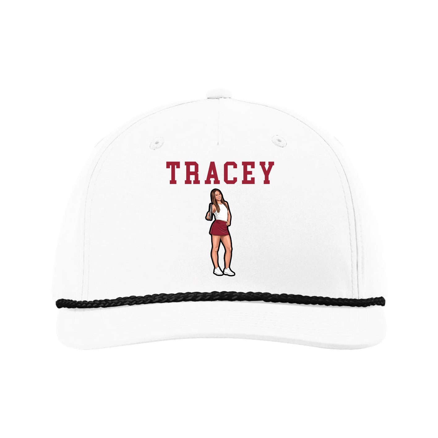 Five-Panel Classic Rope Cap — Shirsey in White