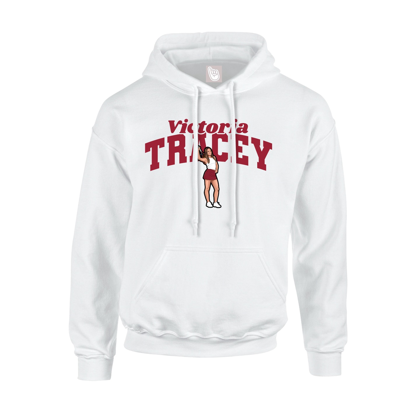 Youth Hoodie — Signature Arch in White