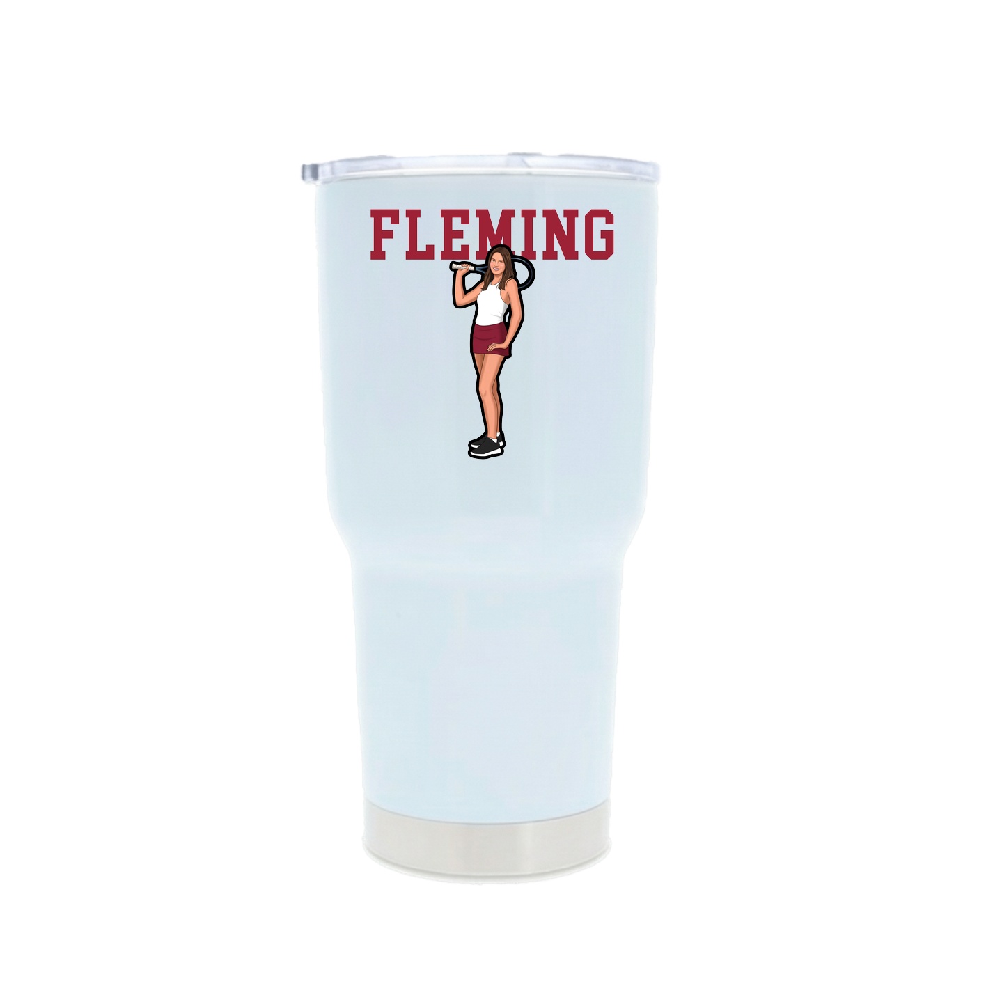 30oz Stainless Steel Tumbler — Shirsey in White