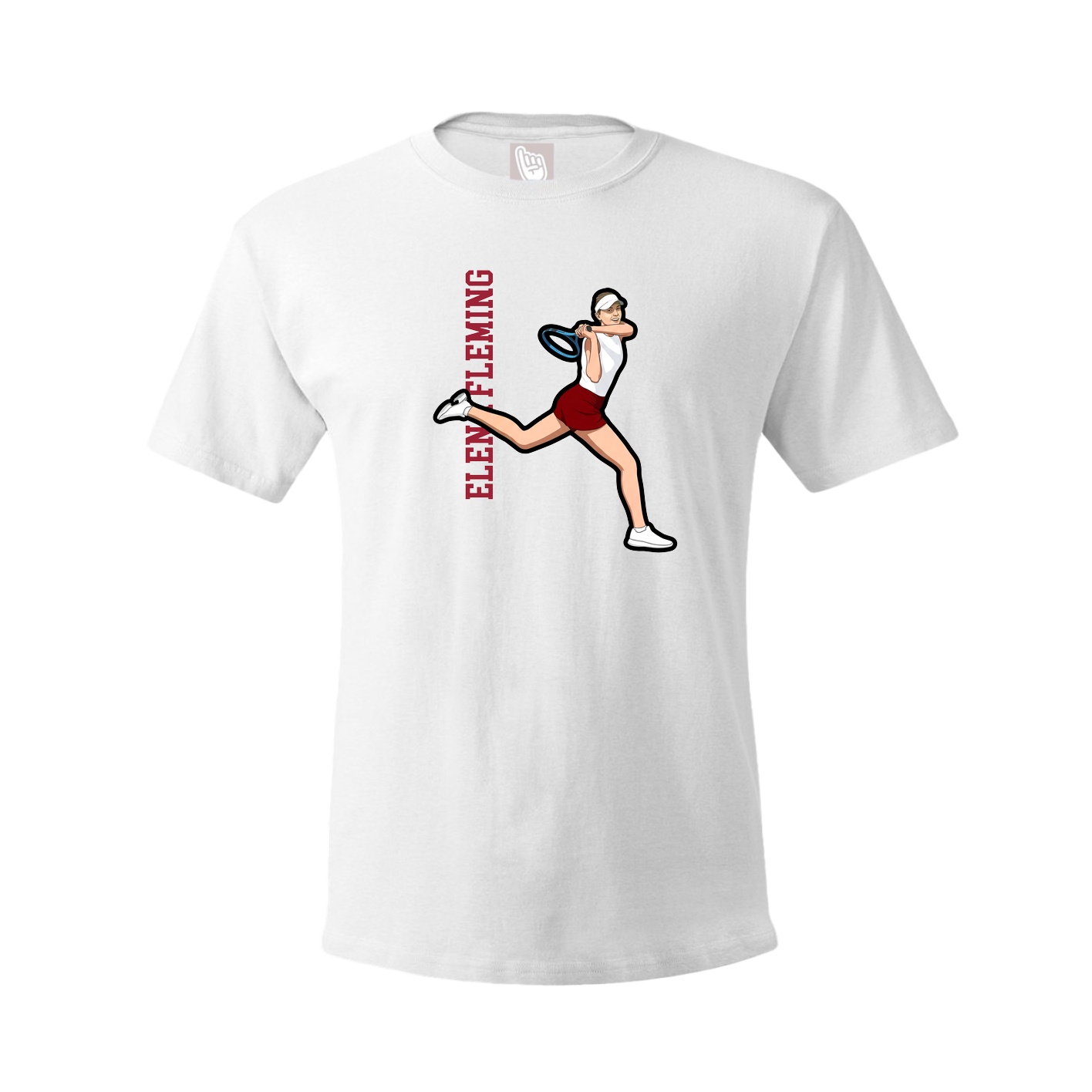 Tee — Name Vertical in White
