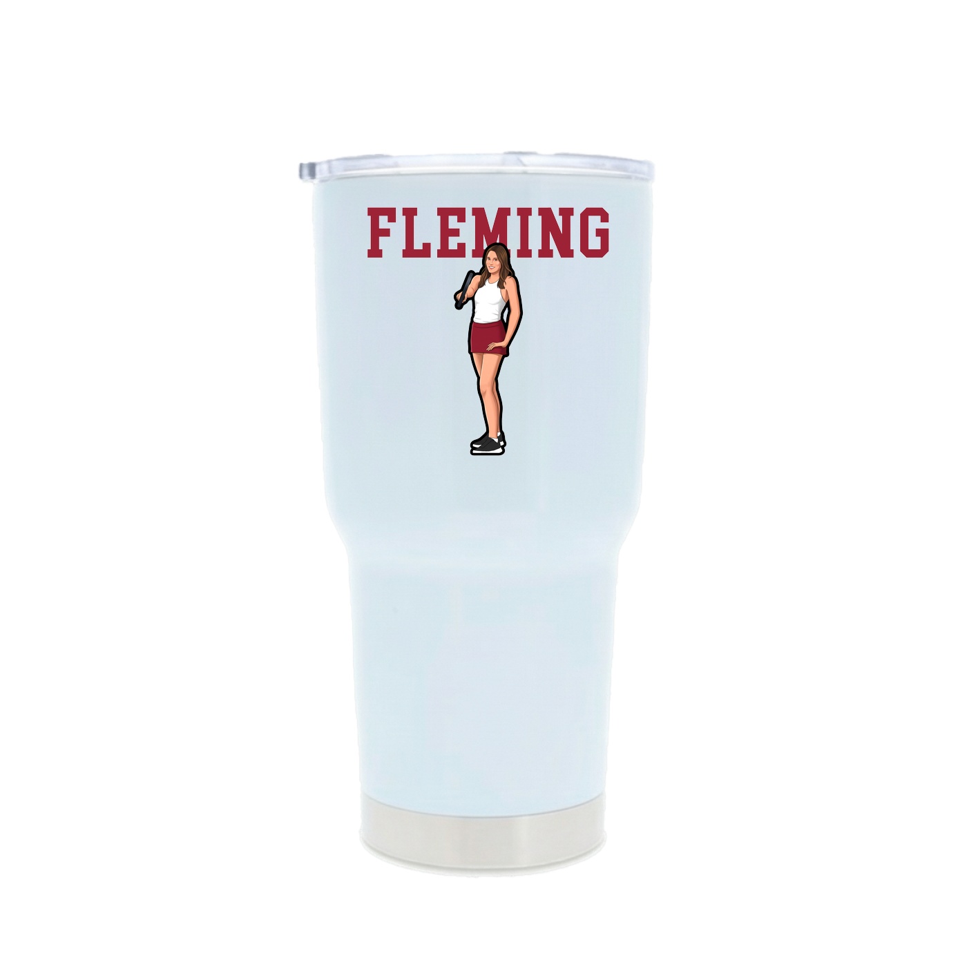 30oz Stainless Steel Tumbler — Shirsey in White