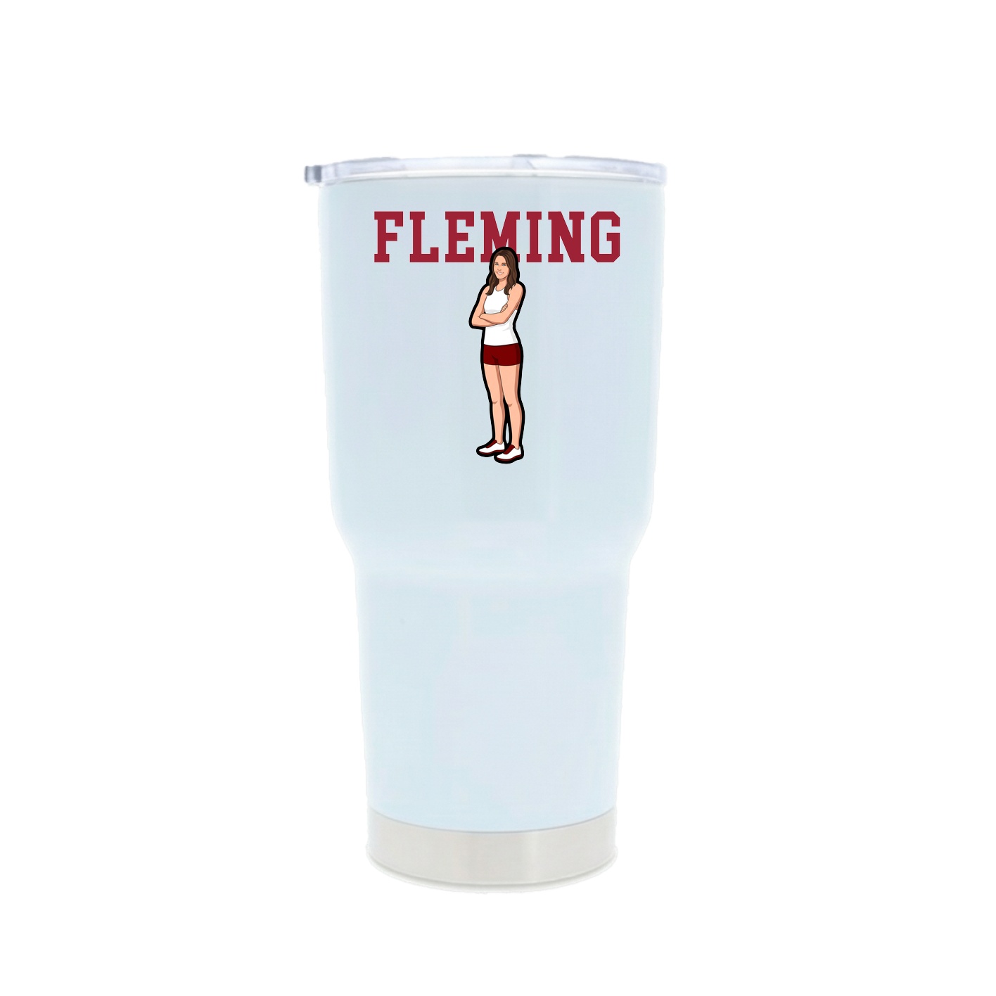 30oz Stainless Steel Tumbler — Shirsey in White