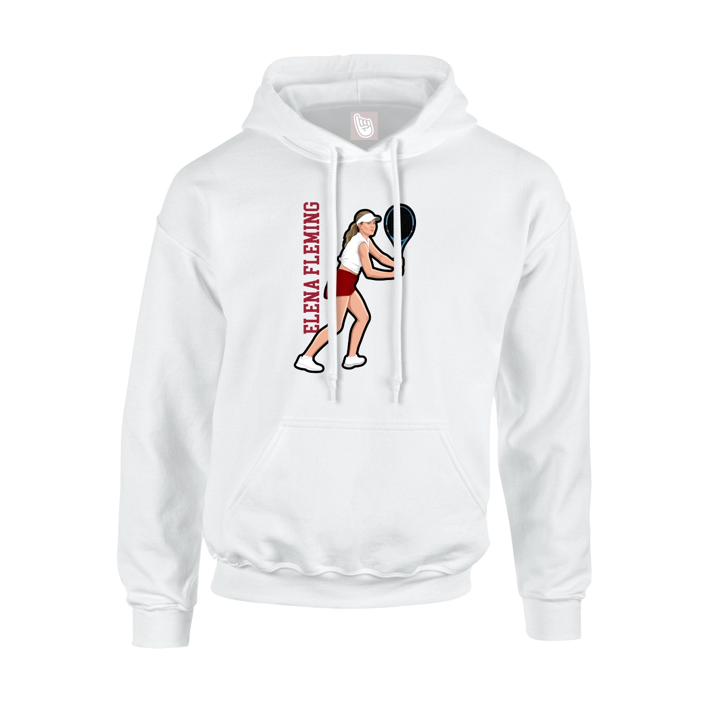 Youth Hoodie — Name Vertical in White