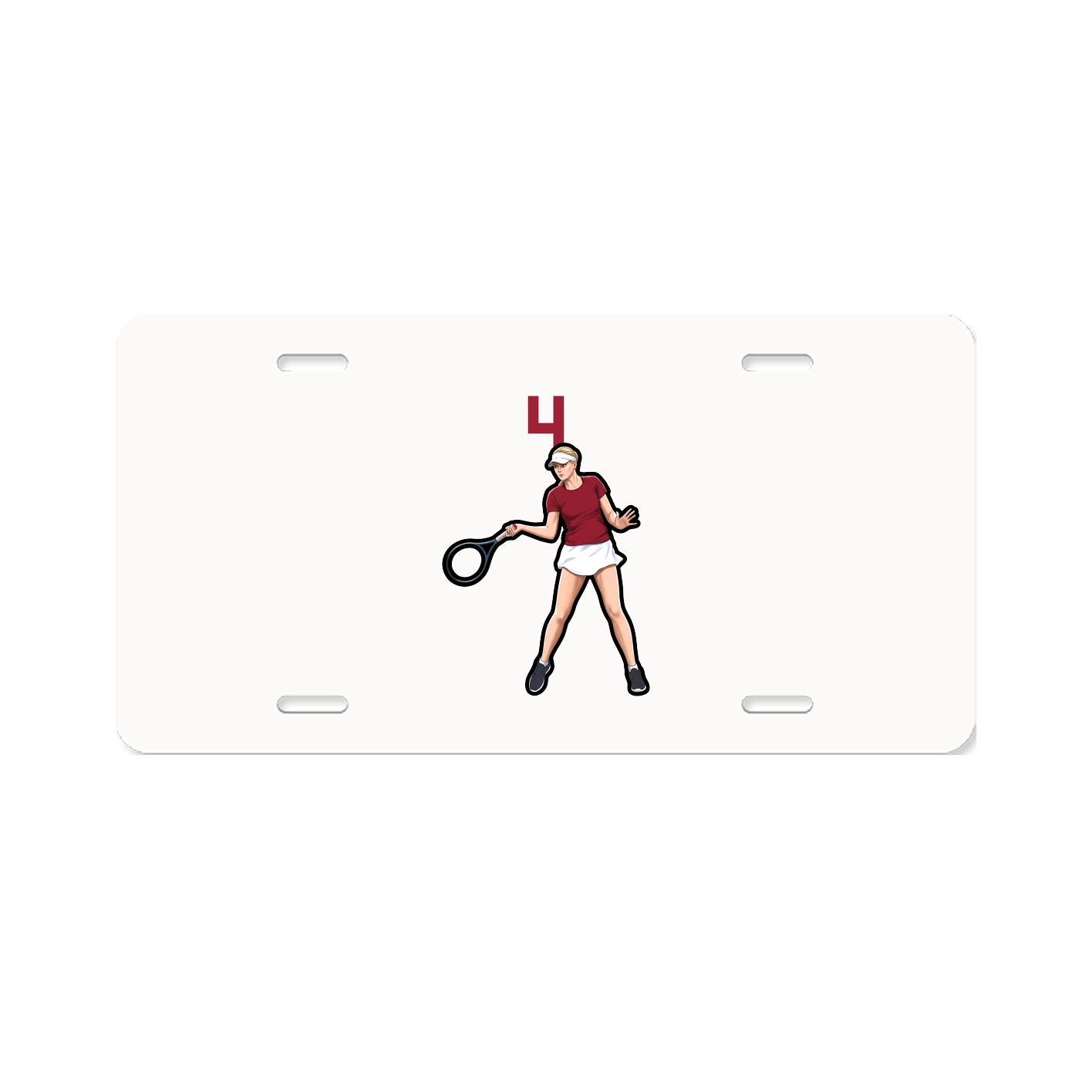 License Plate — Number Top in Classic