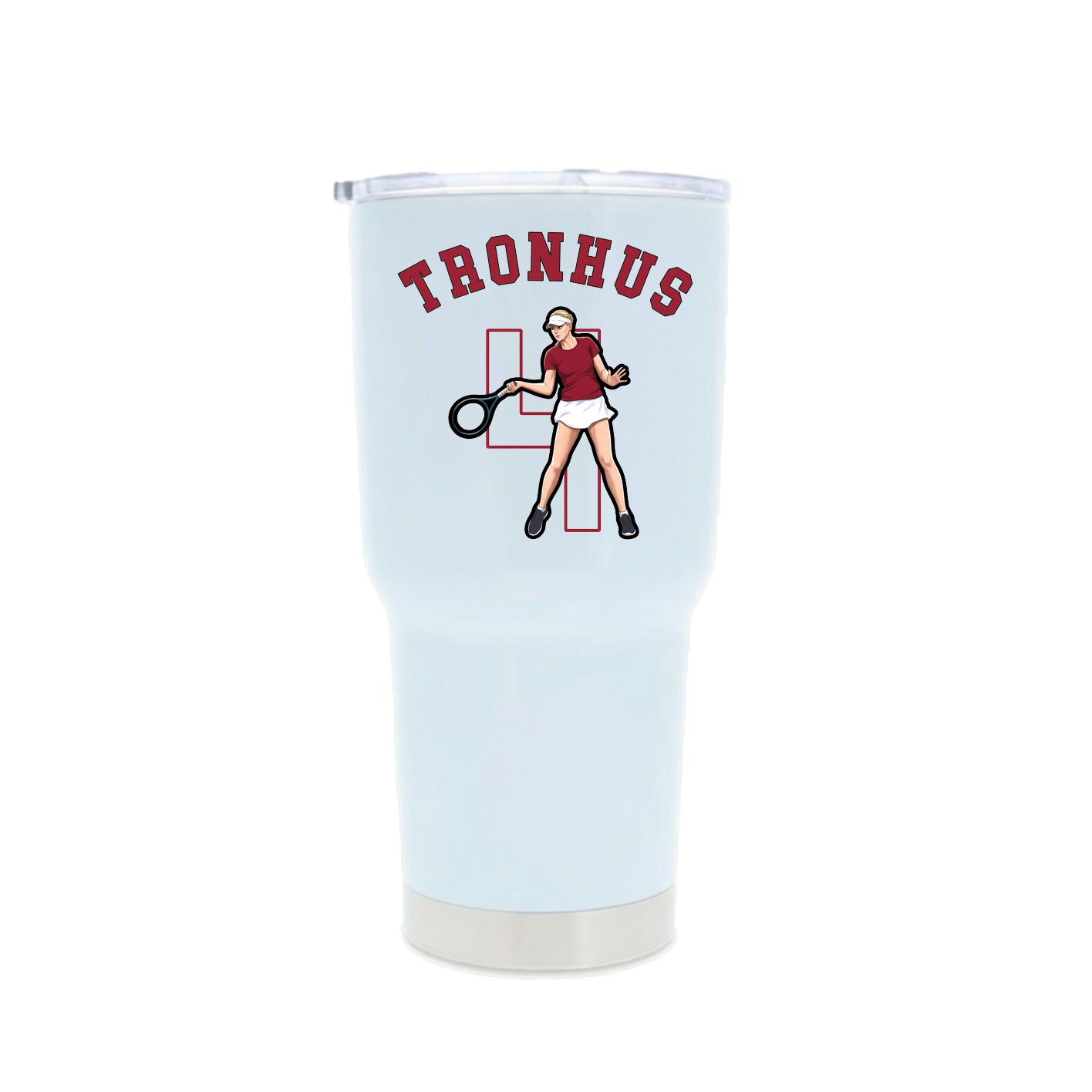 30oz Stainless Steel Tumbler — Shirsey Arch in White
