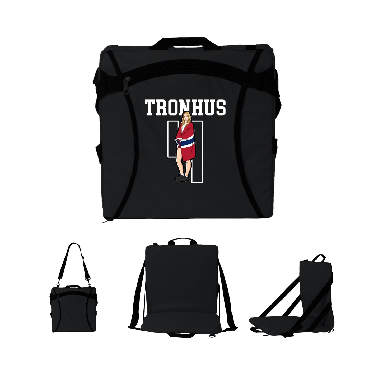 Folding Stadium Seat — Shirsey in Black