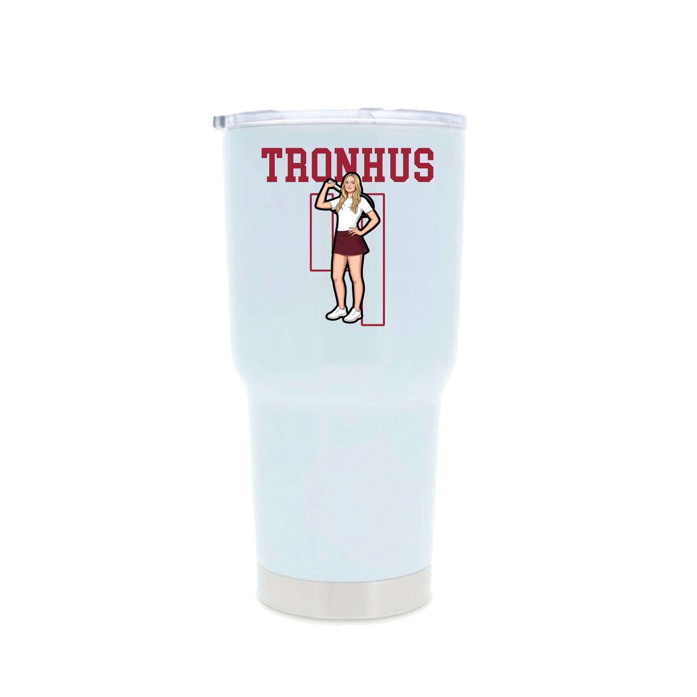 30oz Stainless Steel Tumbler — Shirsey in White