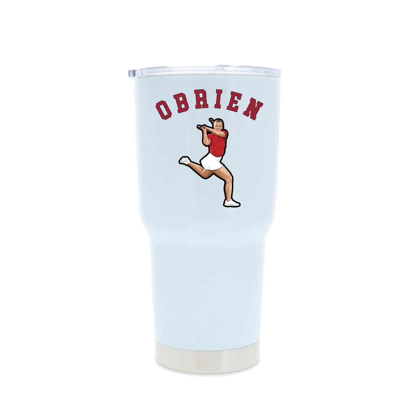 30oz Stainless Steel Tumbler — Shirsey Arch in White