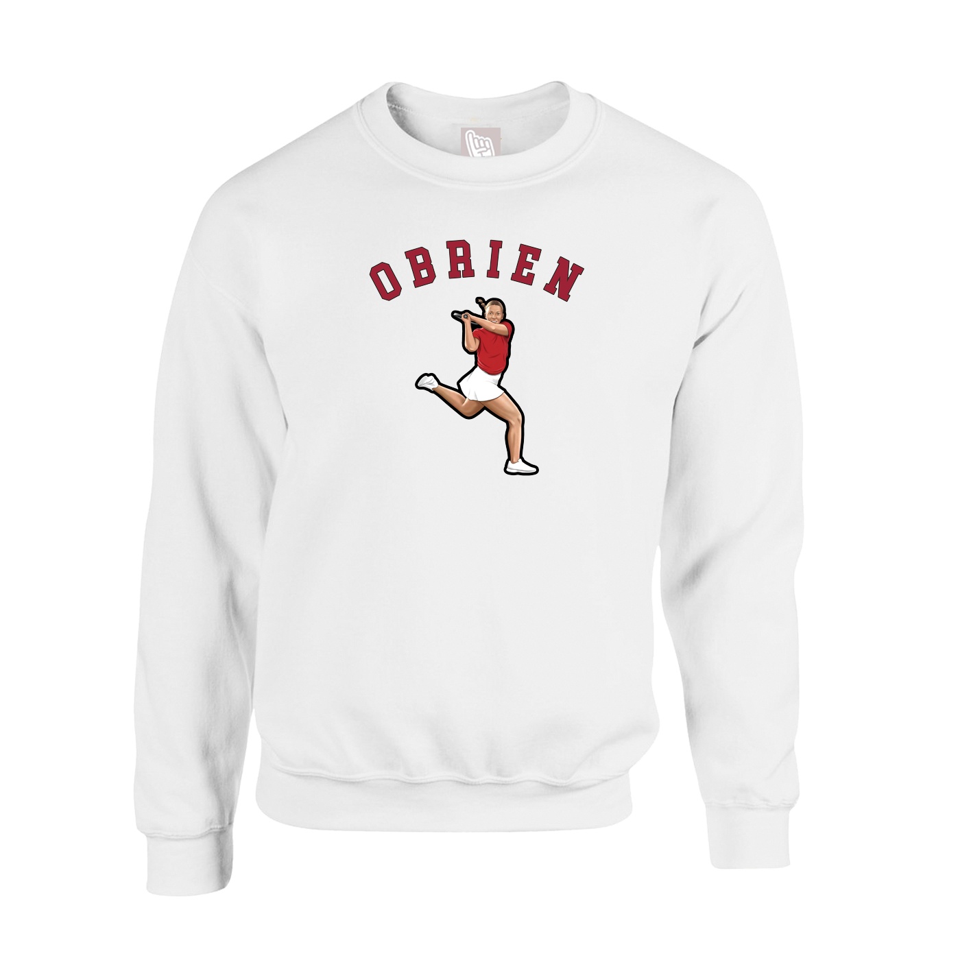 Fleece Crew — Shirsey Arch in White