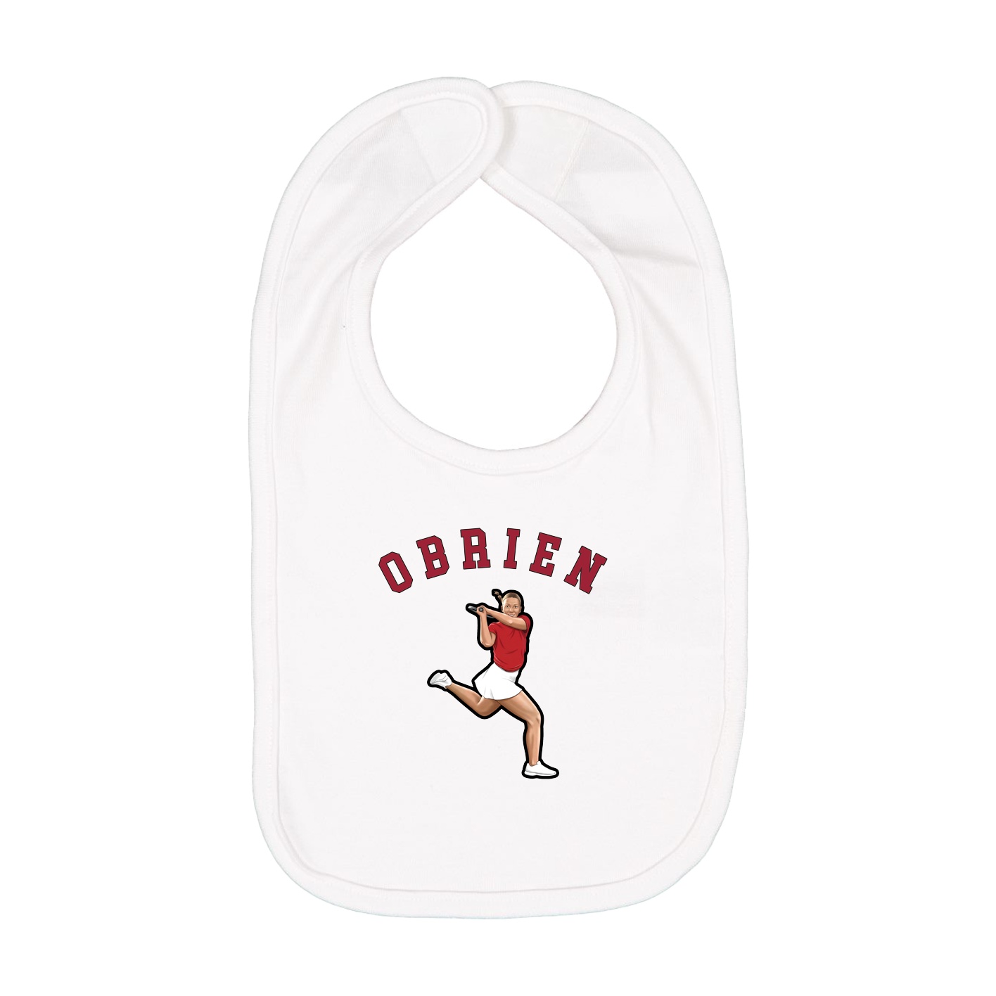 Infant Bib — Shirsey Arch in White