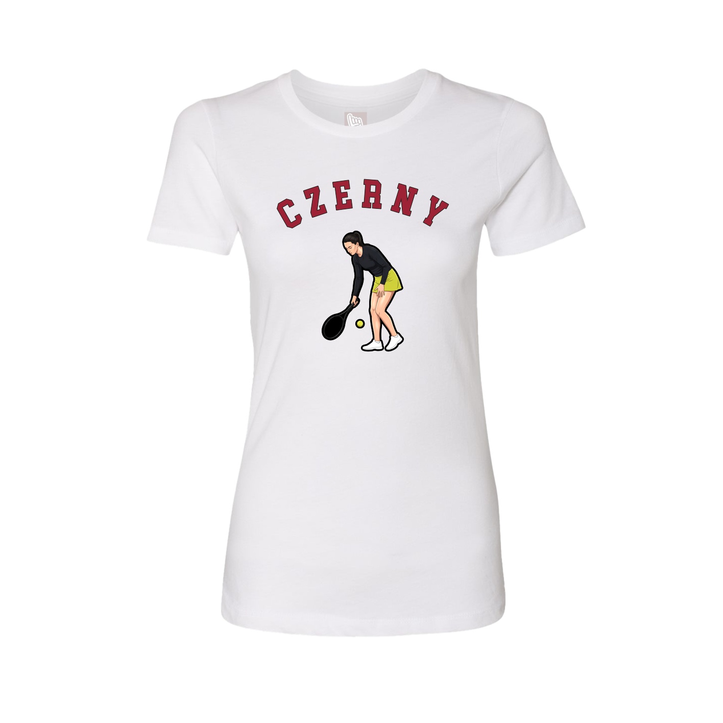 Fitted Women's Tee — Shirsey Arch in White
