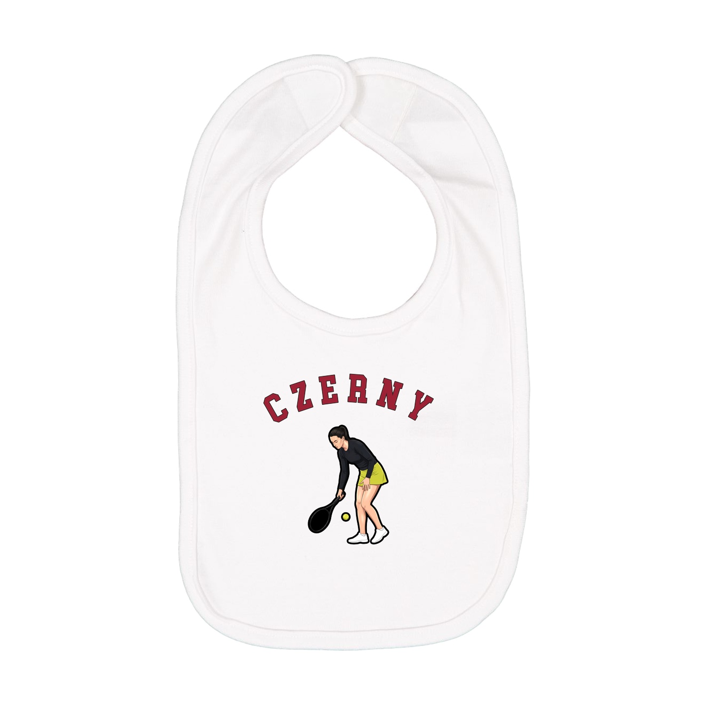 Infant Bib — Shirsey Arch in White
