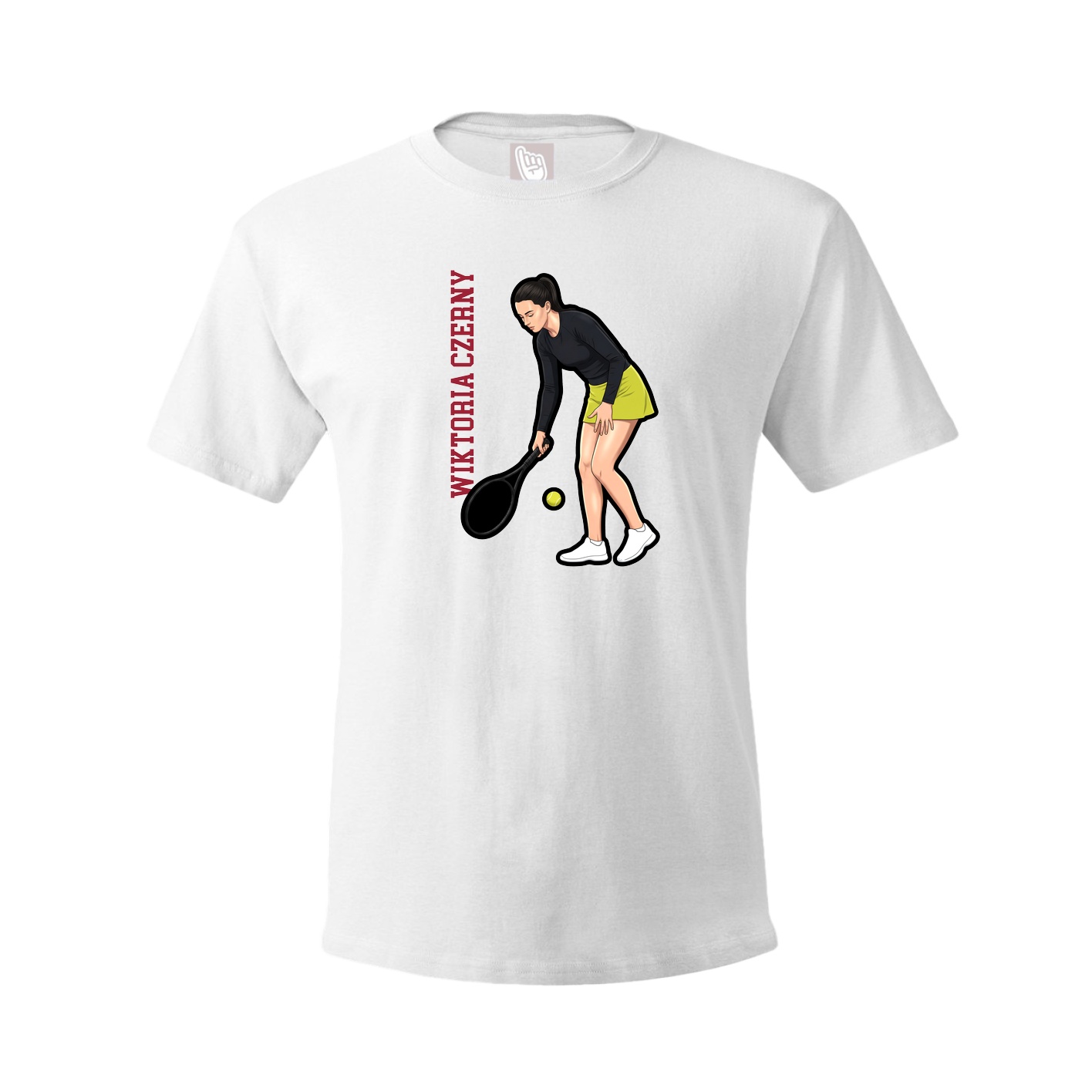 Tee — Name Vertical in White