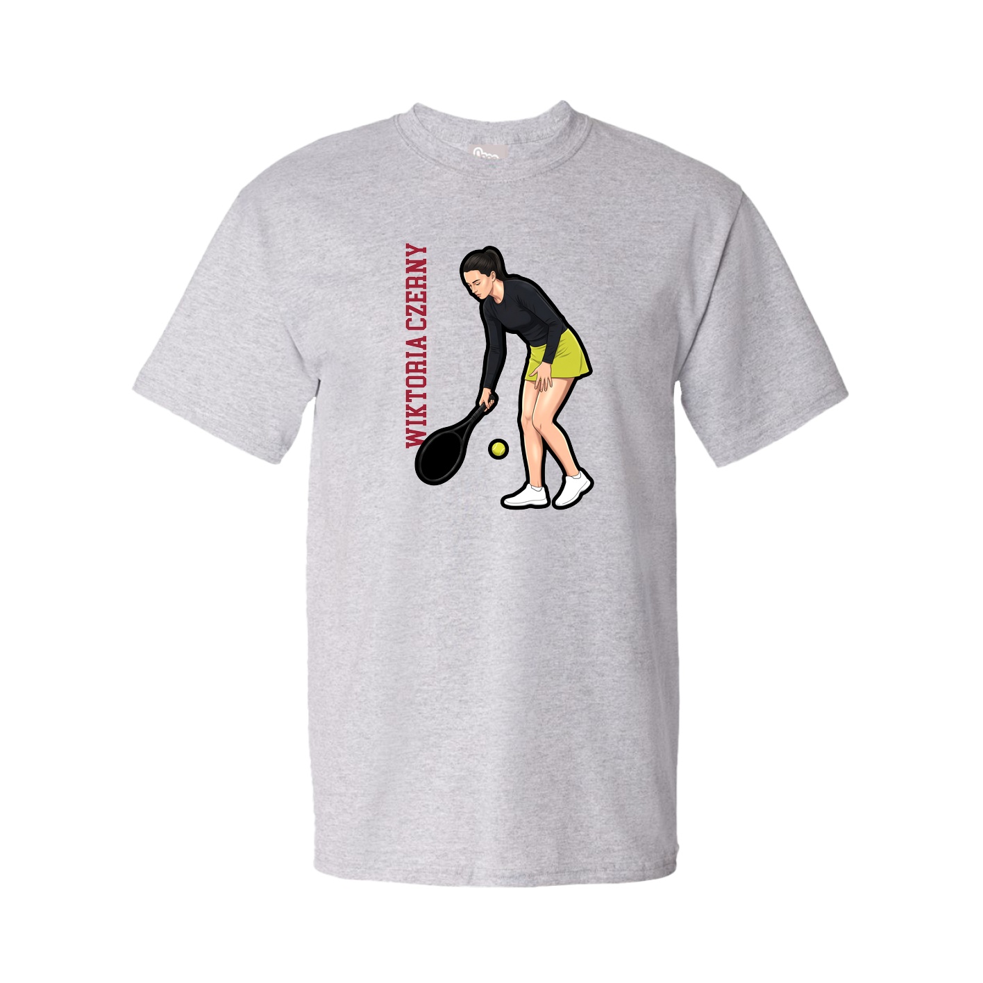 Youth Tee — Name Vertical in Grey