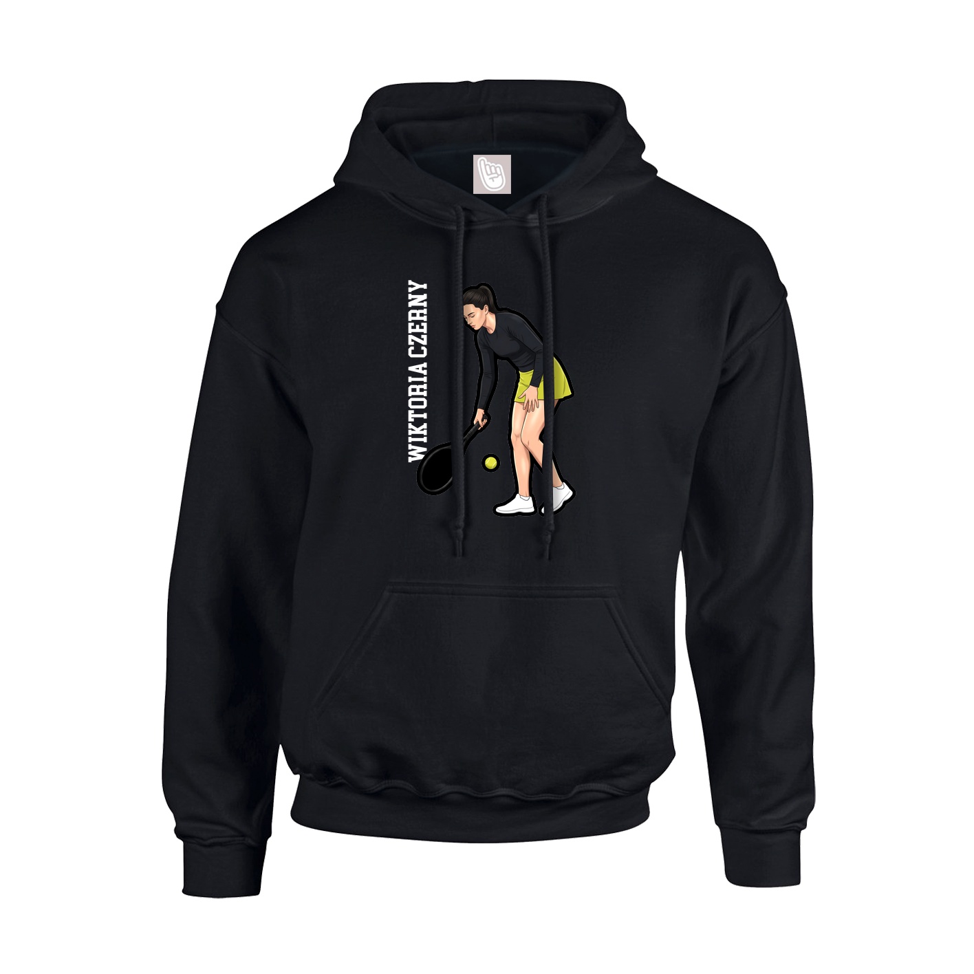 Hoodie — Name Vertical in Black