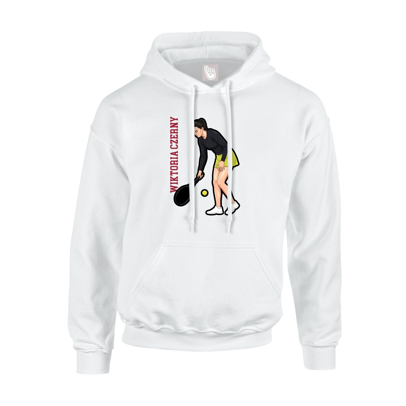 Youth Hoodie — Name Vertical in White