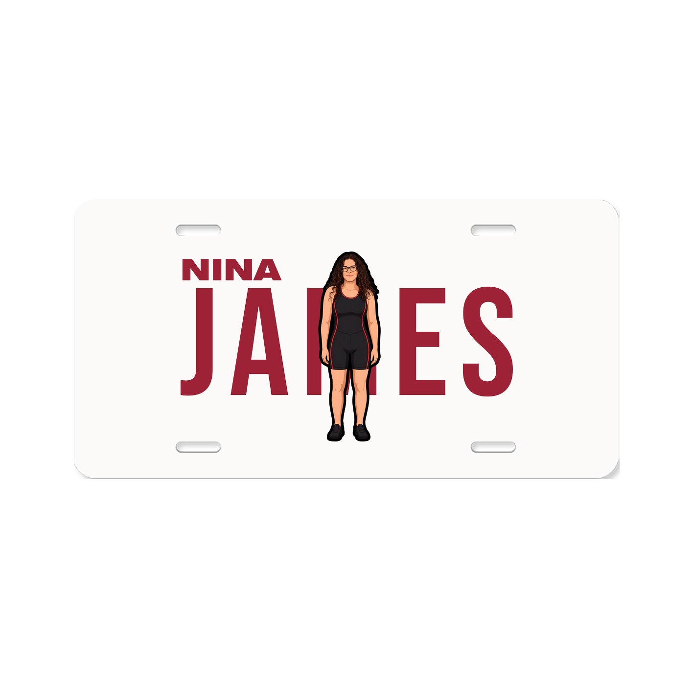 License Plate — Player Name in Classic
