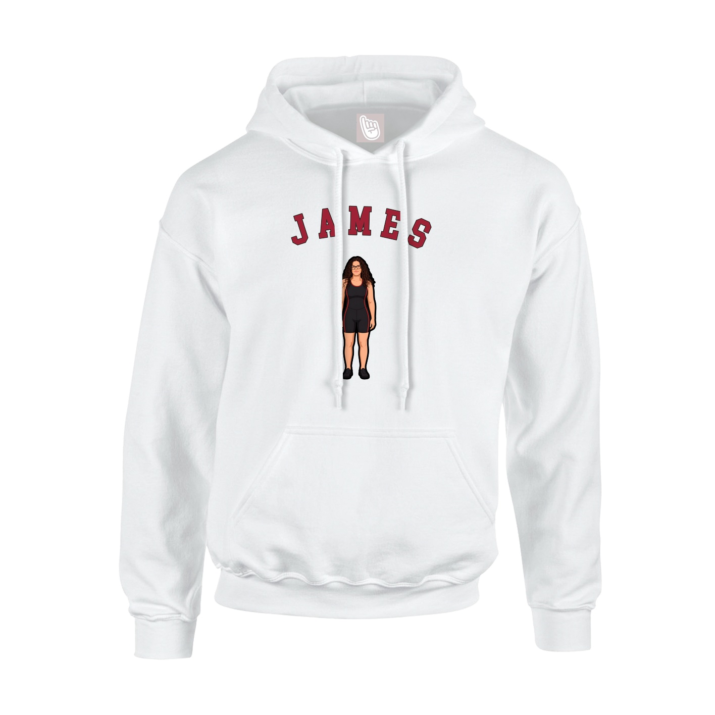 Youth Hoodie — Shirsey Arch in White