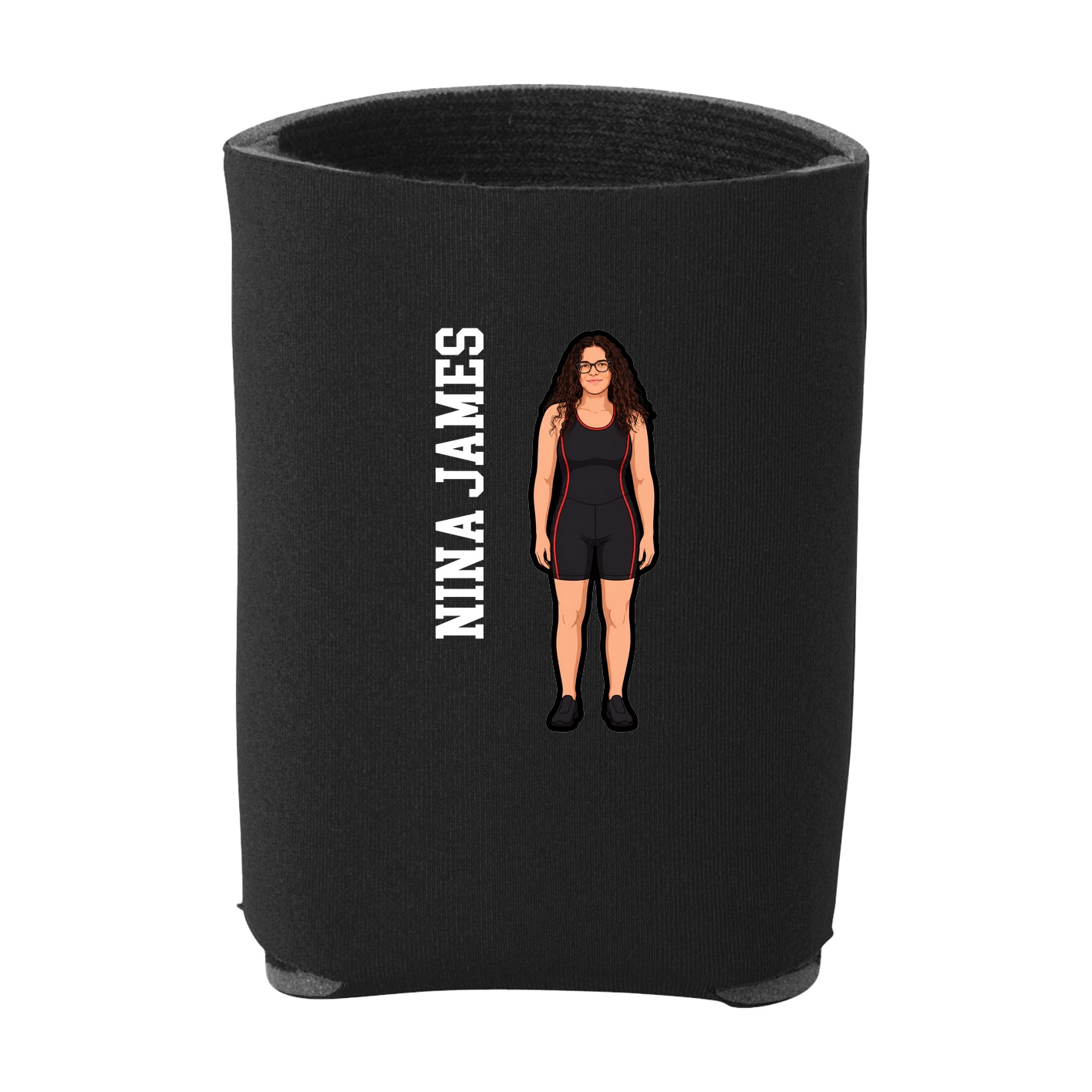 Can Holder — Name Vertical in Black