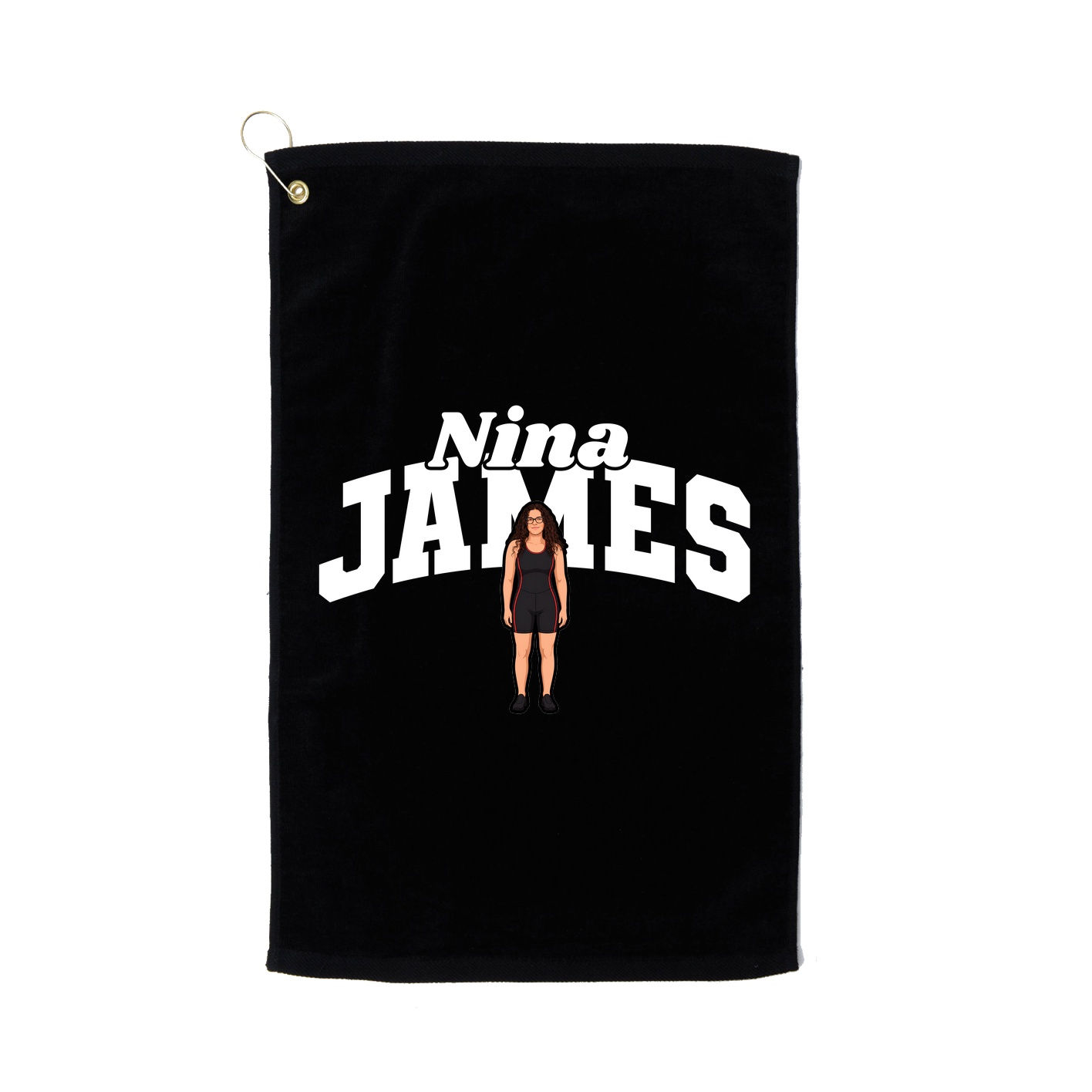 Golf Towel — Signature Arch in Black