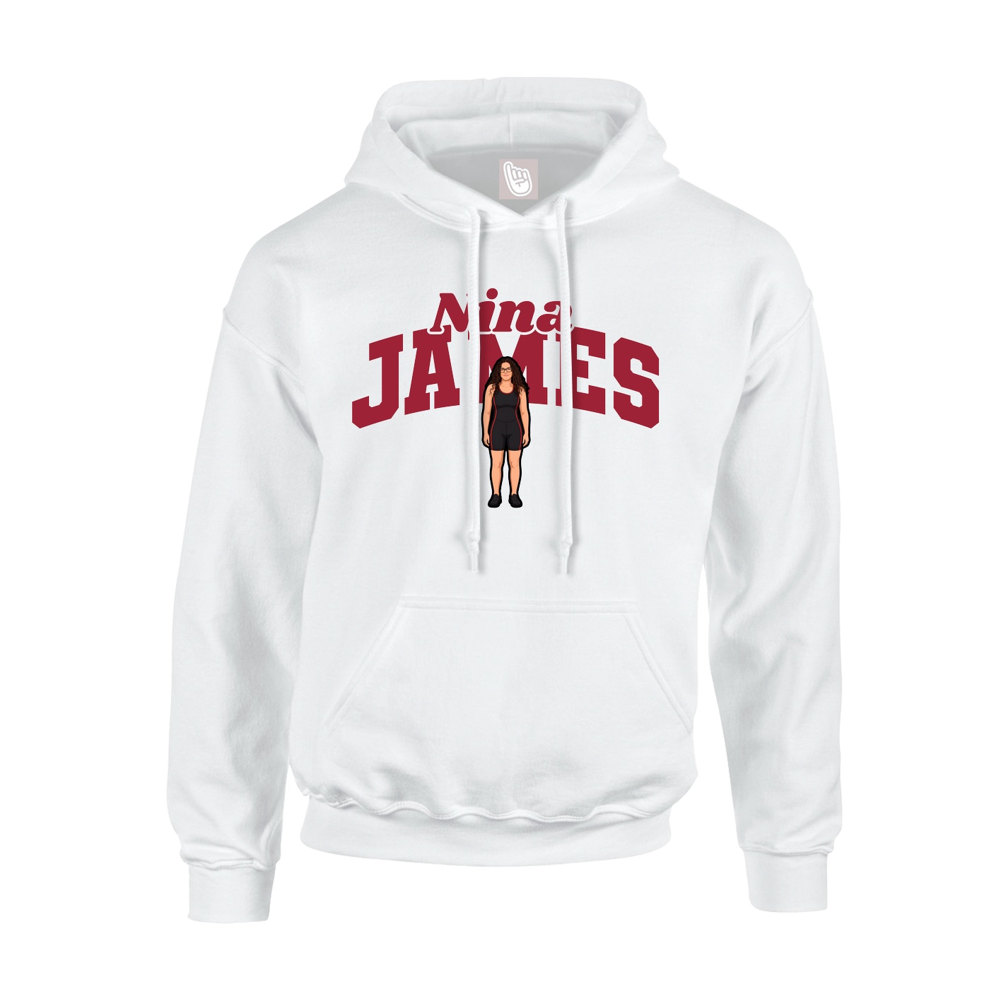 Hoodie — Signature Arch in White