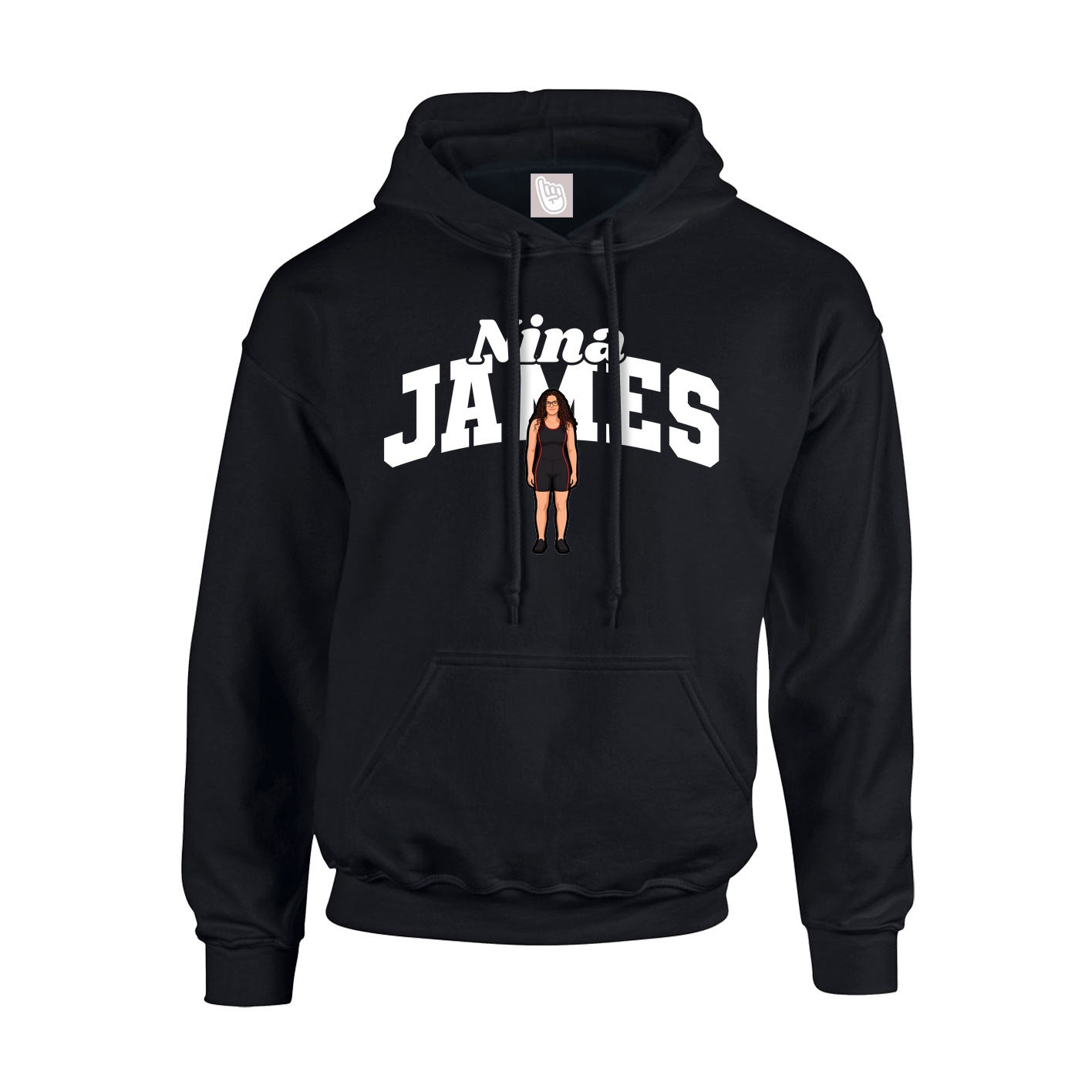 Youth Hoodie — Signature Arch in Black
