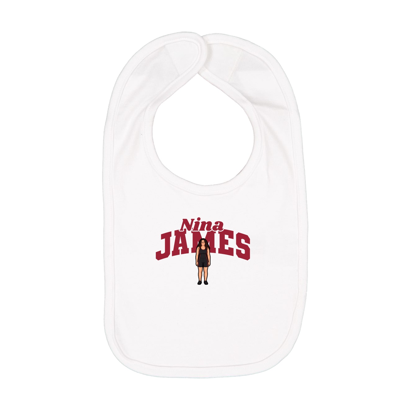 Infant Bib — Signature Arch in White