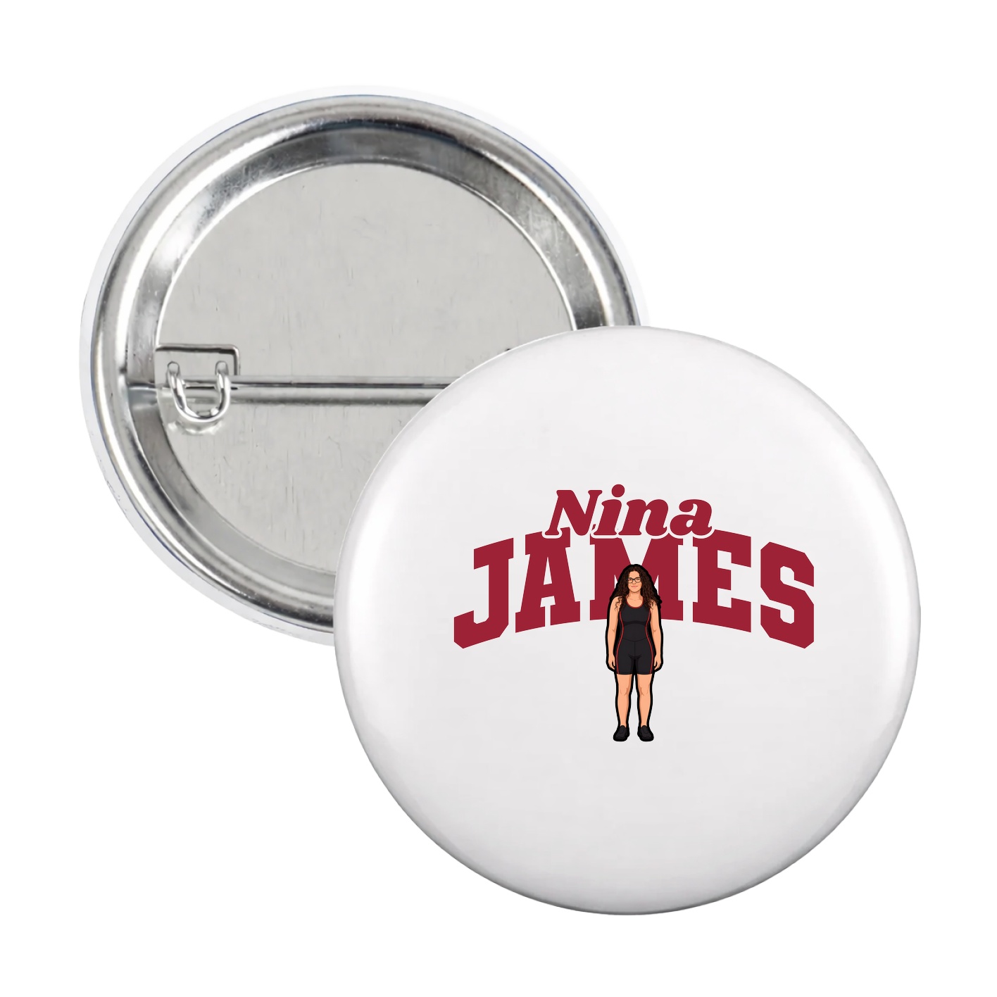Game Day Button — Signature Arch in White