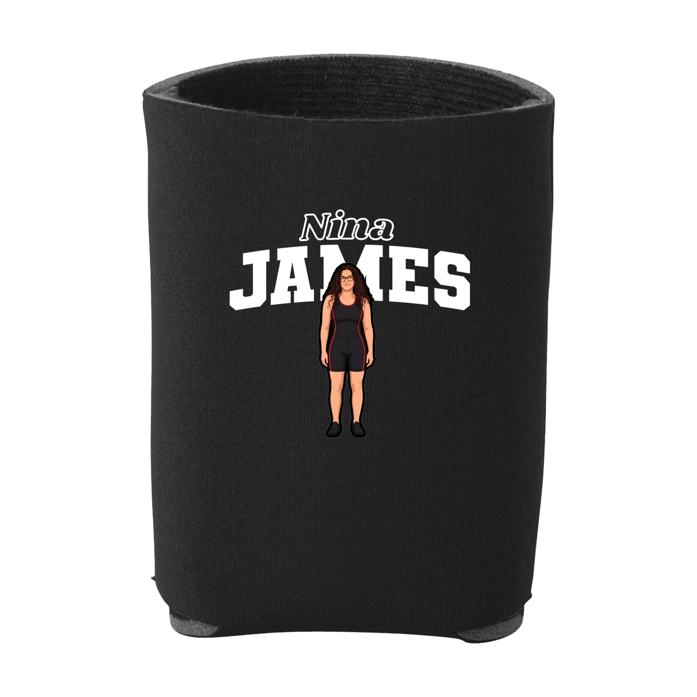 Can Holder — Name Arch in Black