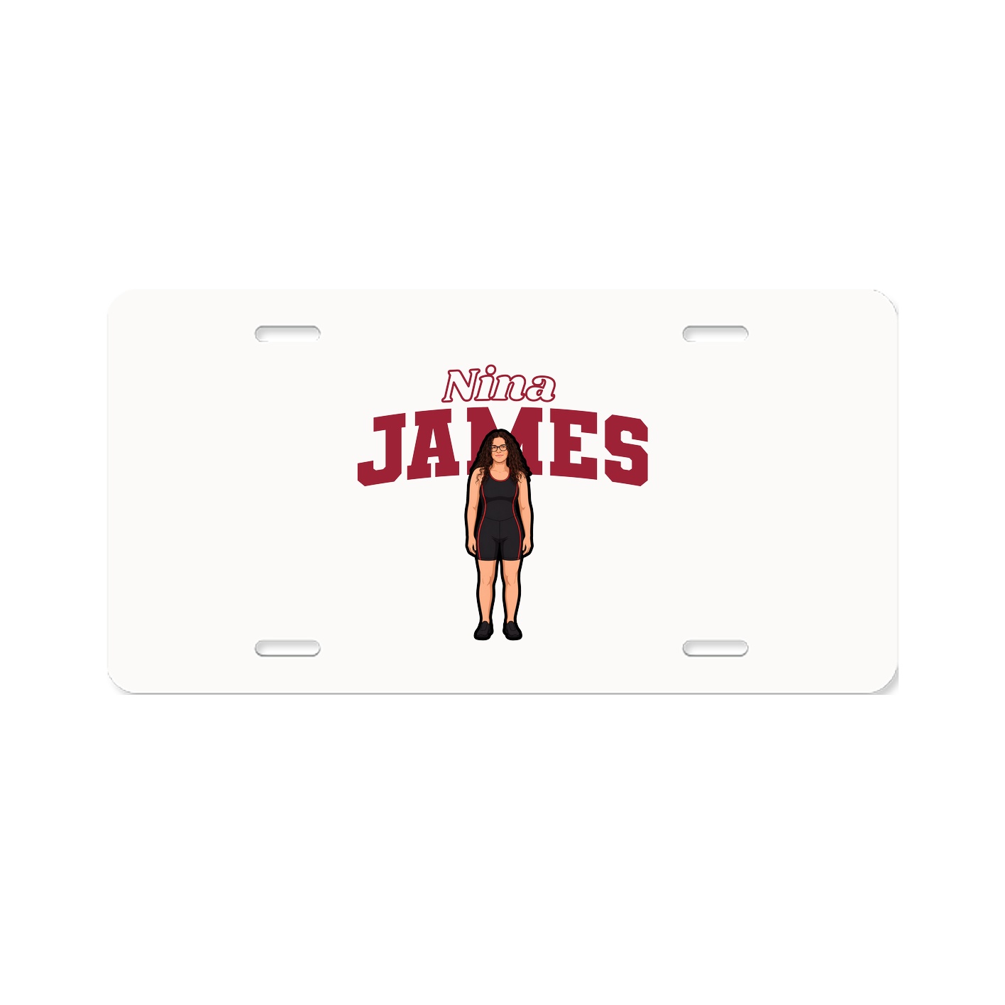 License Plate — Name Arch in Classic