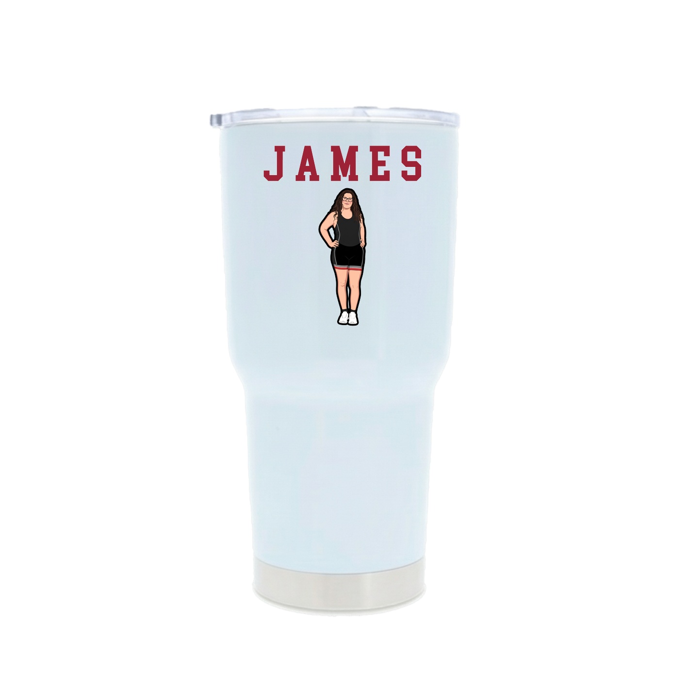 30oz Stainless Steel Tumbler — Shirsey in White