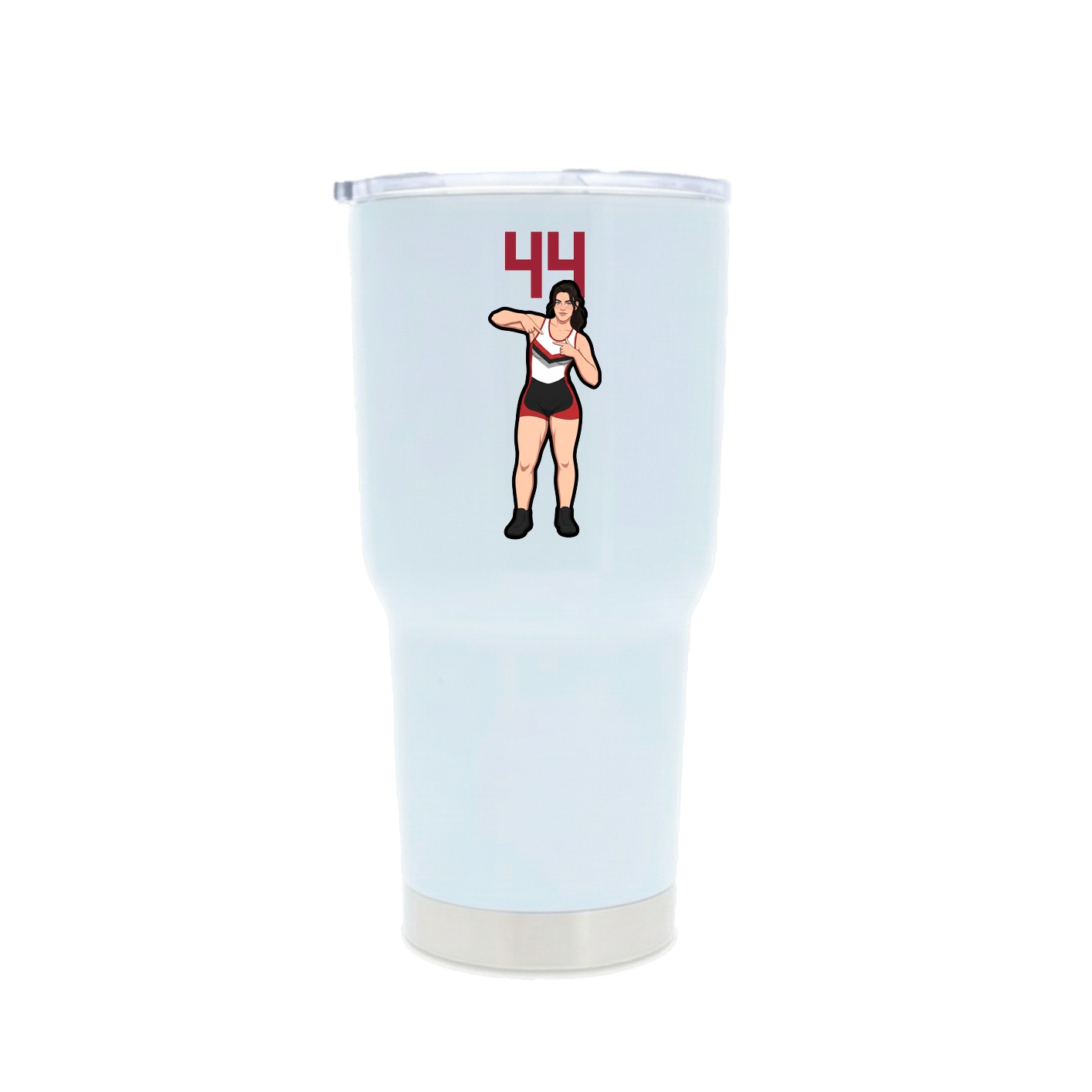30oz Stainless Steel Tumbler — Number Top in White