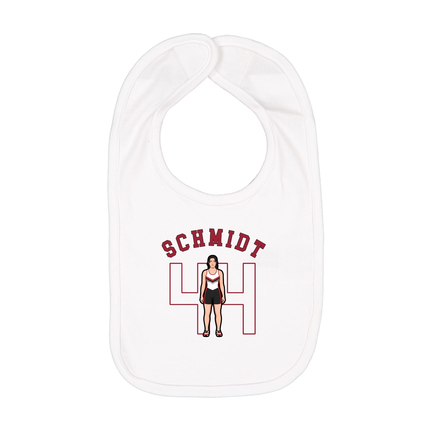 Infant Bib — Shirsey Arch in White