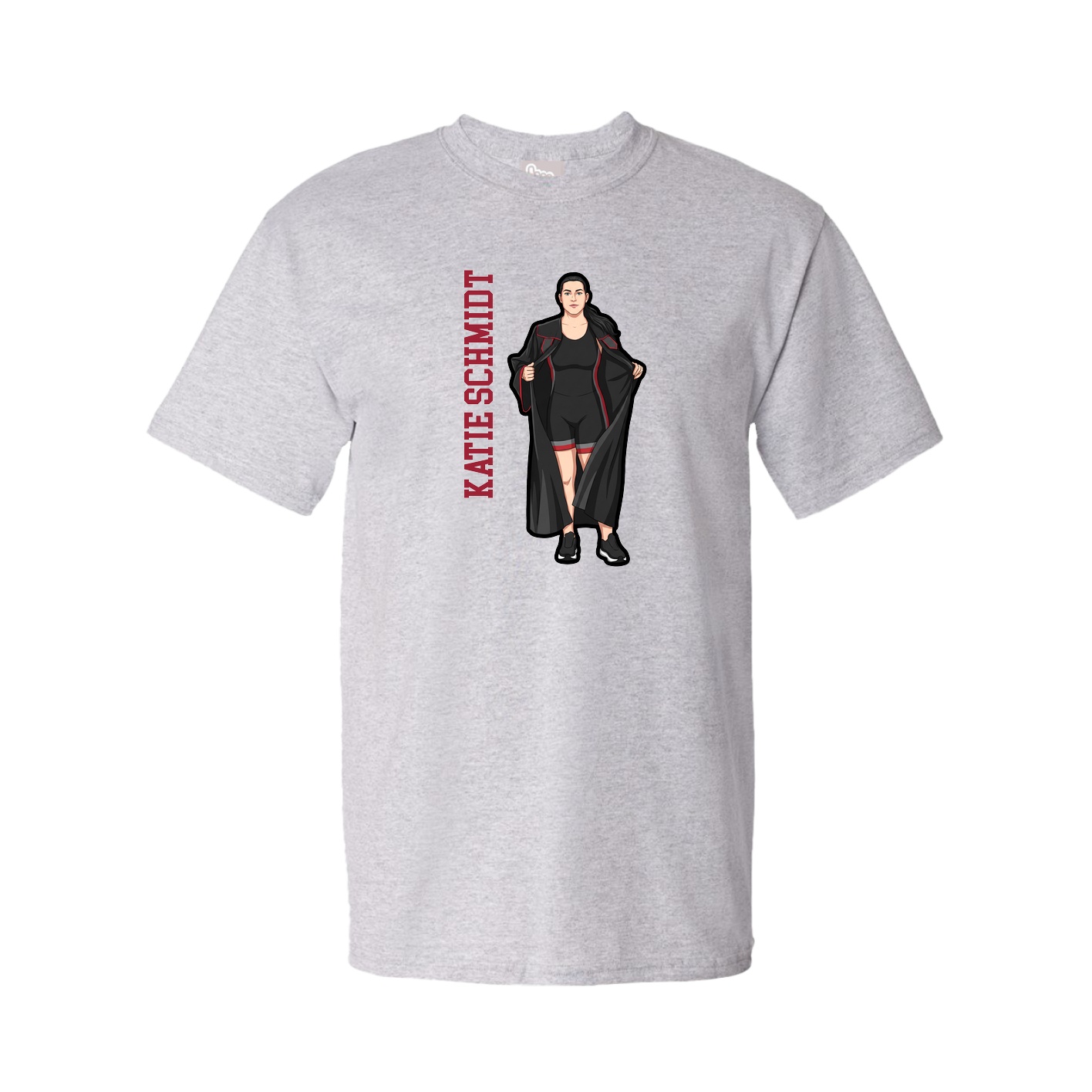 Tee — Name Vertical in Grey