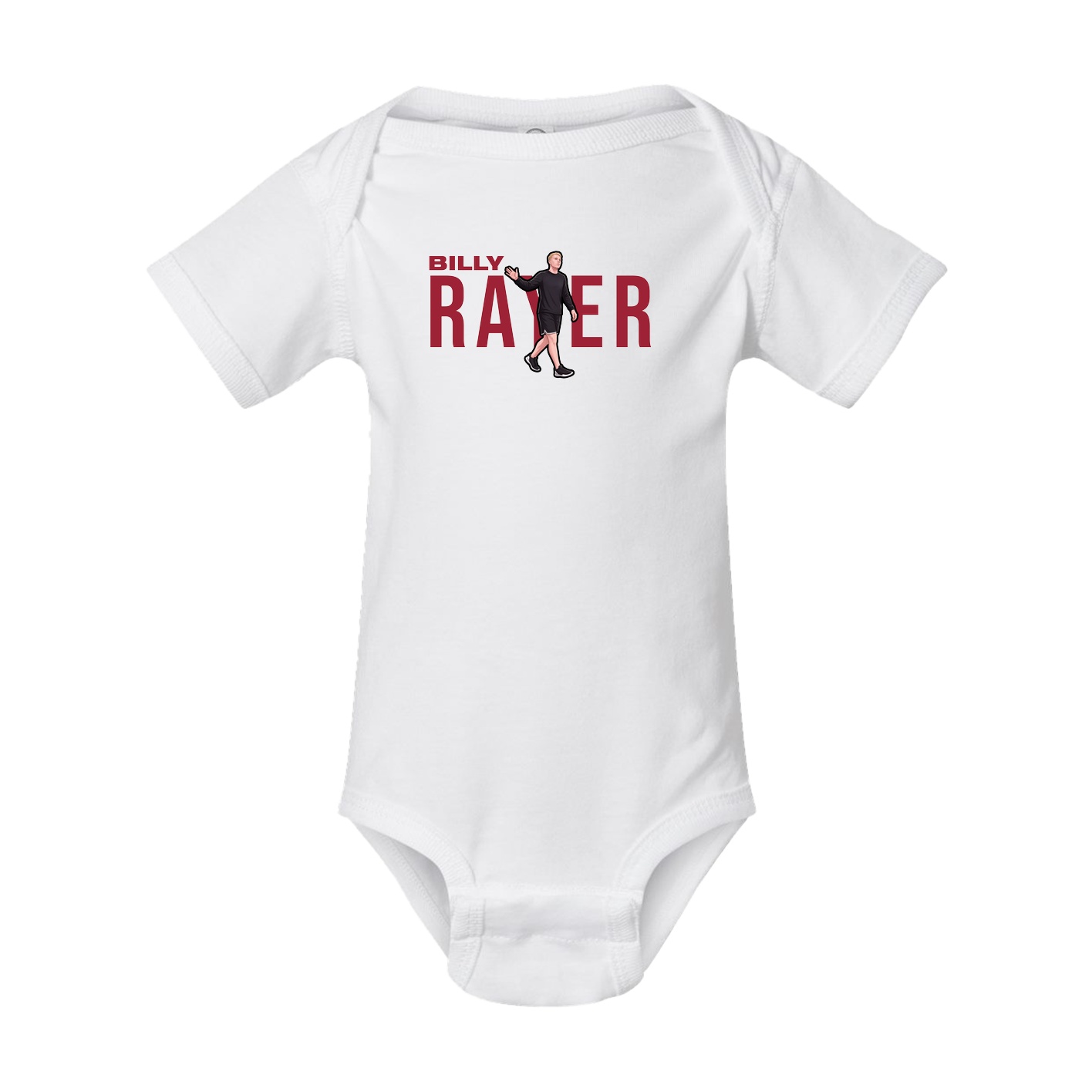 Baby Onesie — Player Name in White