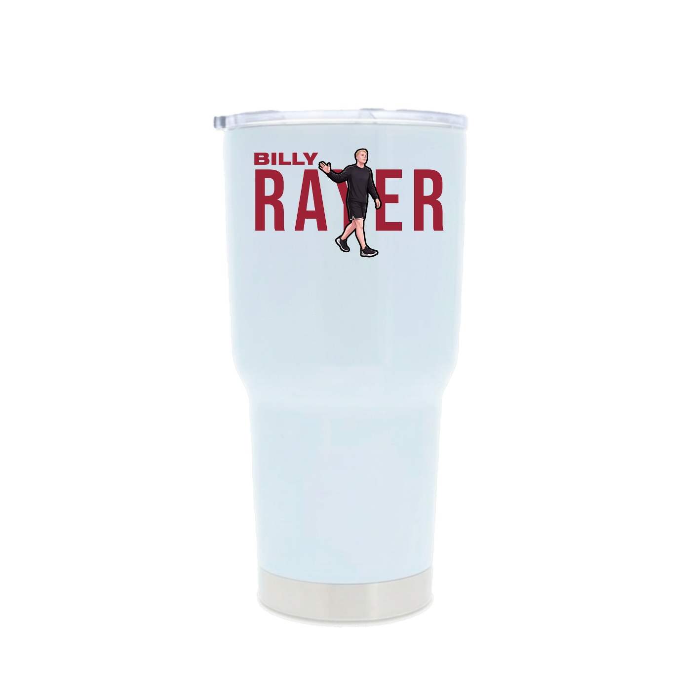 30oz Stainless Steel Tumbler — Player Name in White