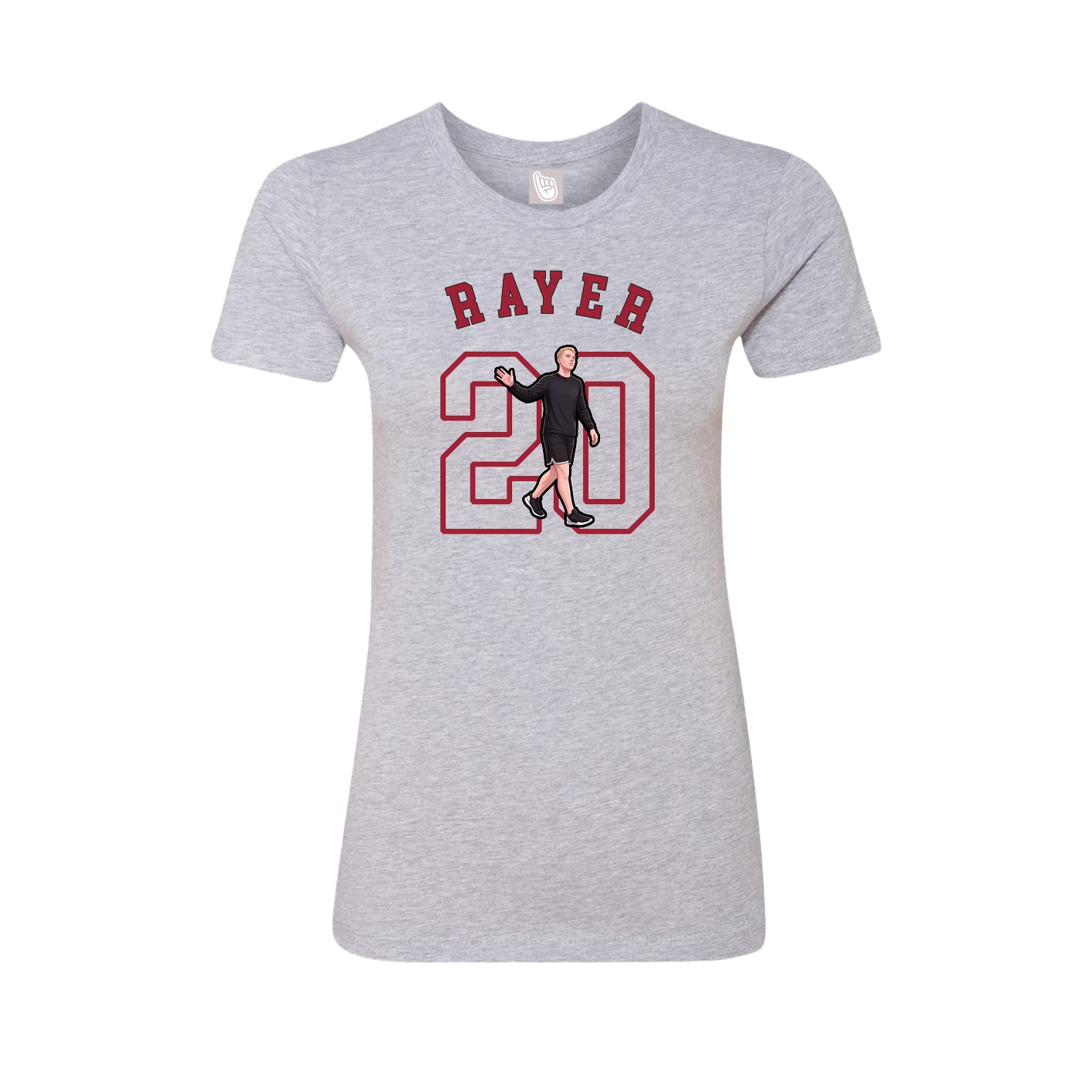 Fitted Women's Tee — Shirsey Arch in Grey