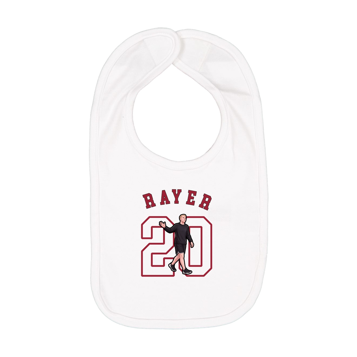 Infant Bib — Shirsey Arch in White