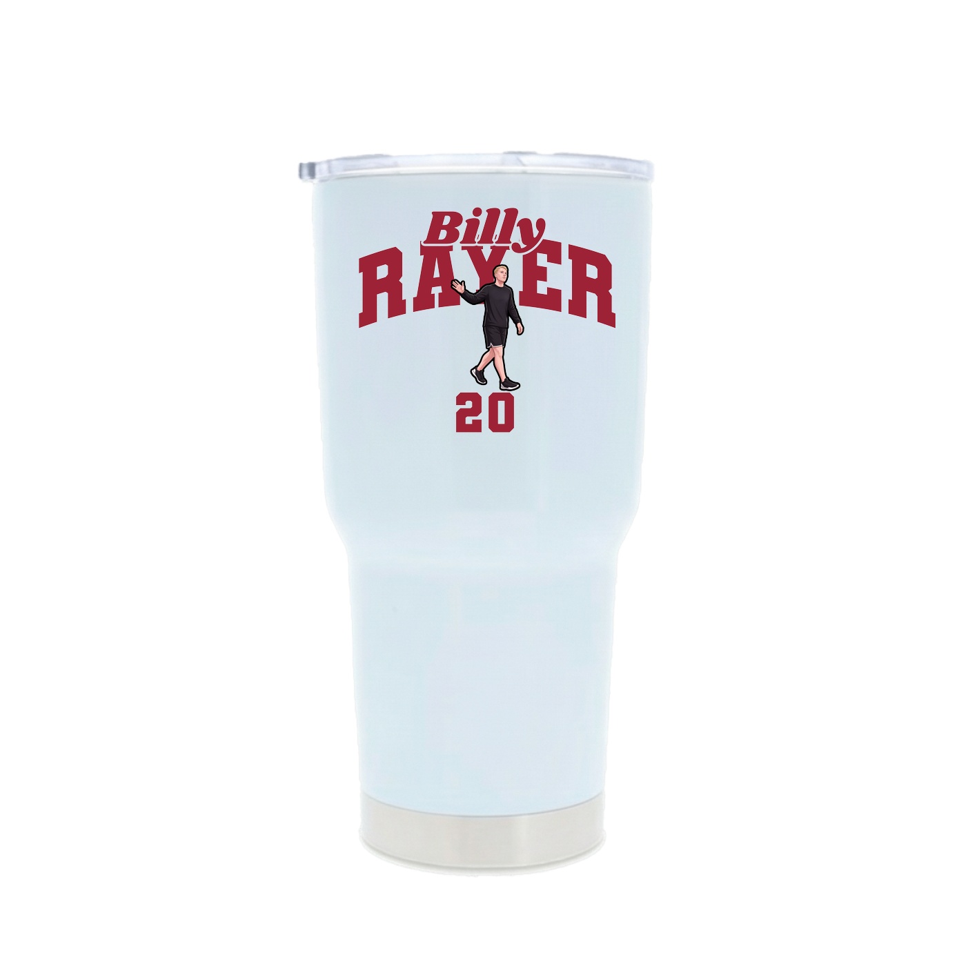 30oz Stainless Steel Tumbler — Signature Arch in White