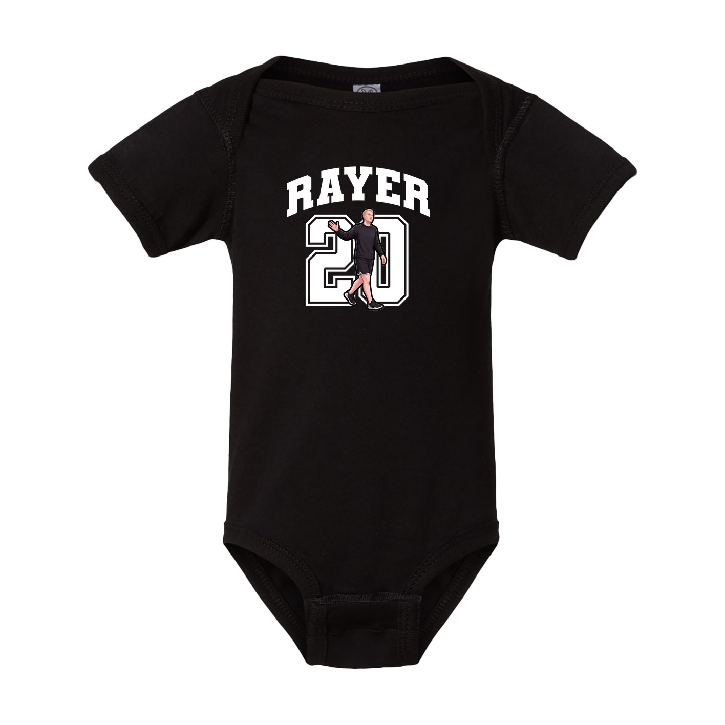 Baby Onesie — Number in Black