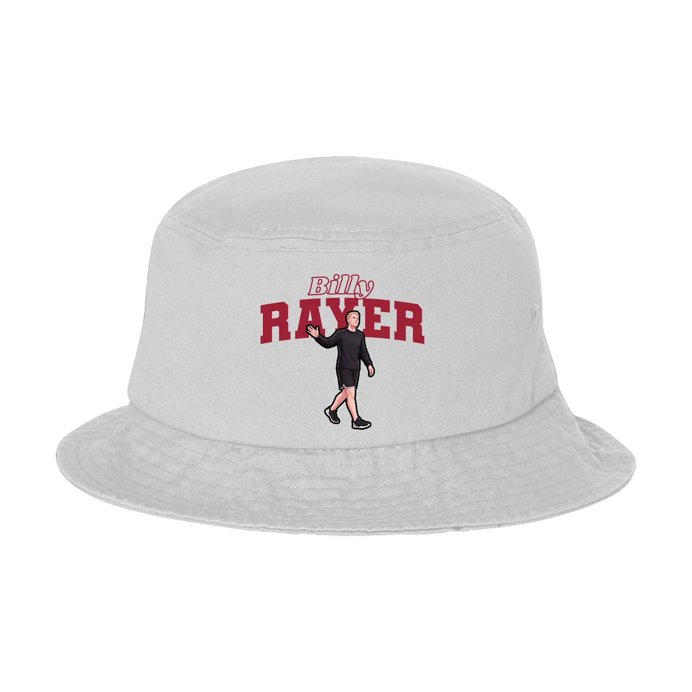 Bucket Cap — Name Arch in White