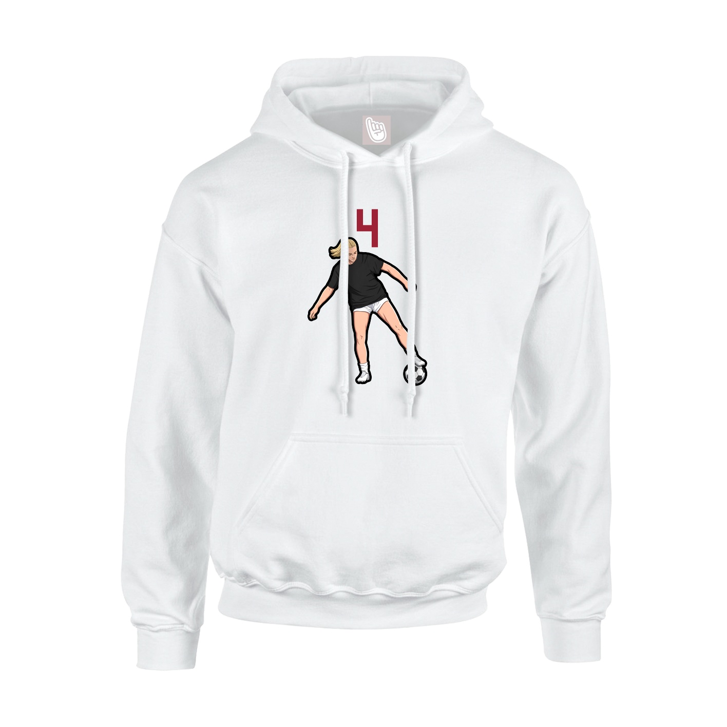 Hoodie — Number Top in White