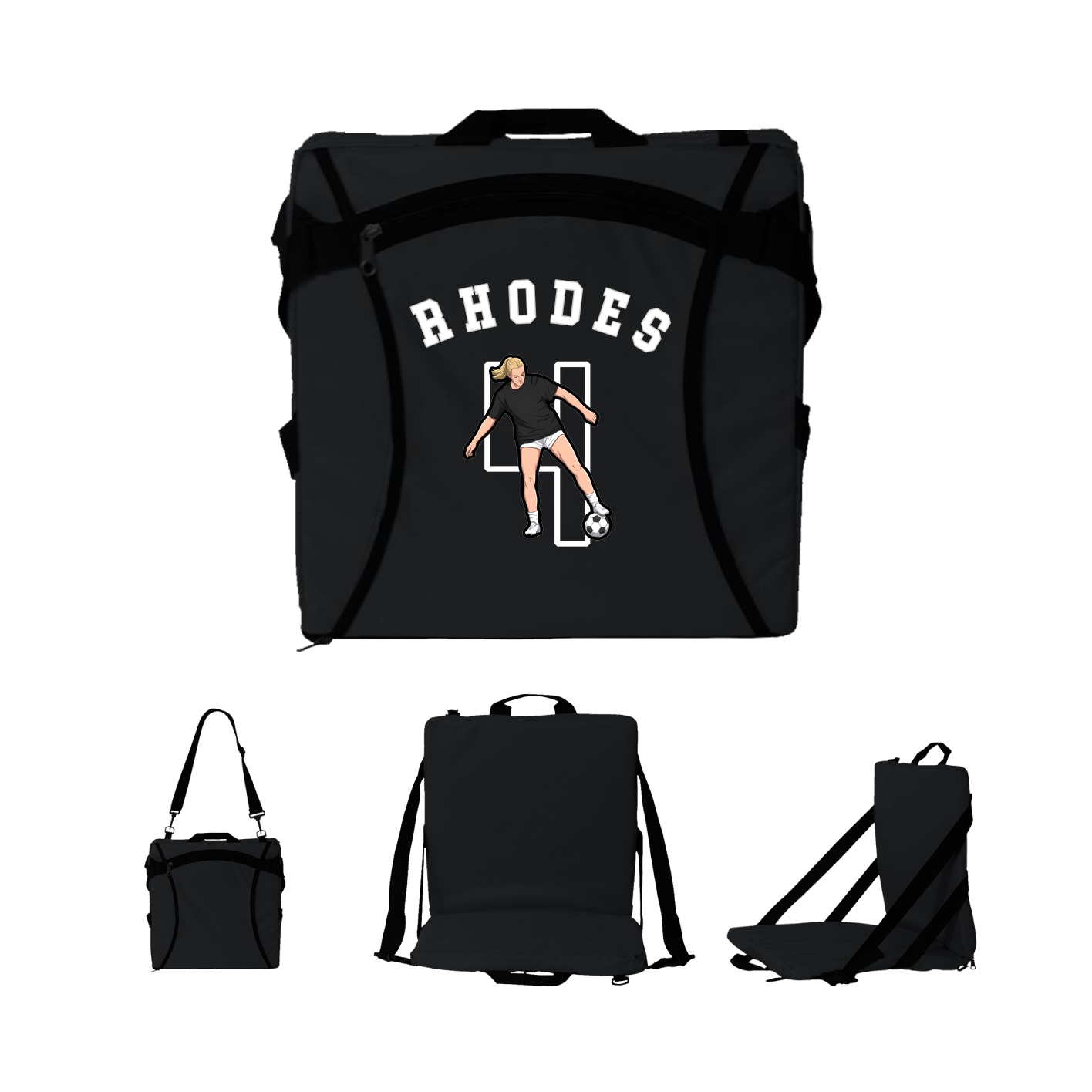 Folding Stadium Seat — Shirsey Arch in Black