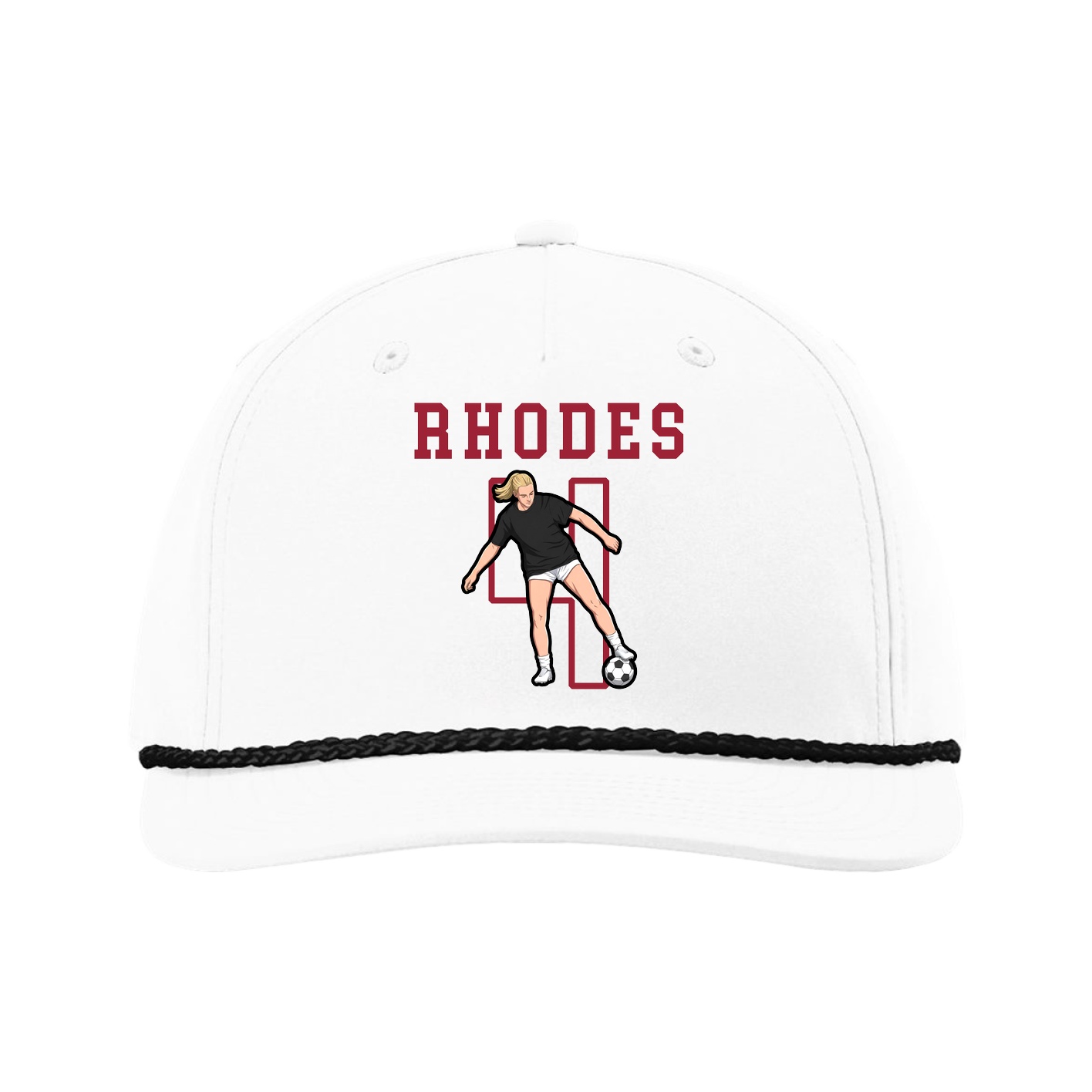 Five-Panel Classic Rope Cap — Shirsey in White