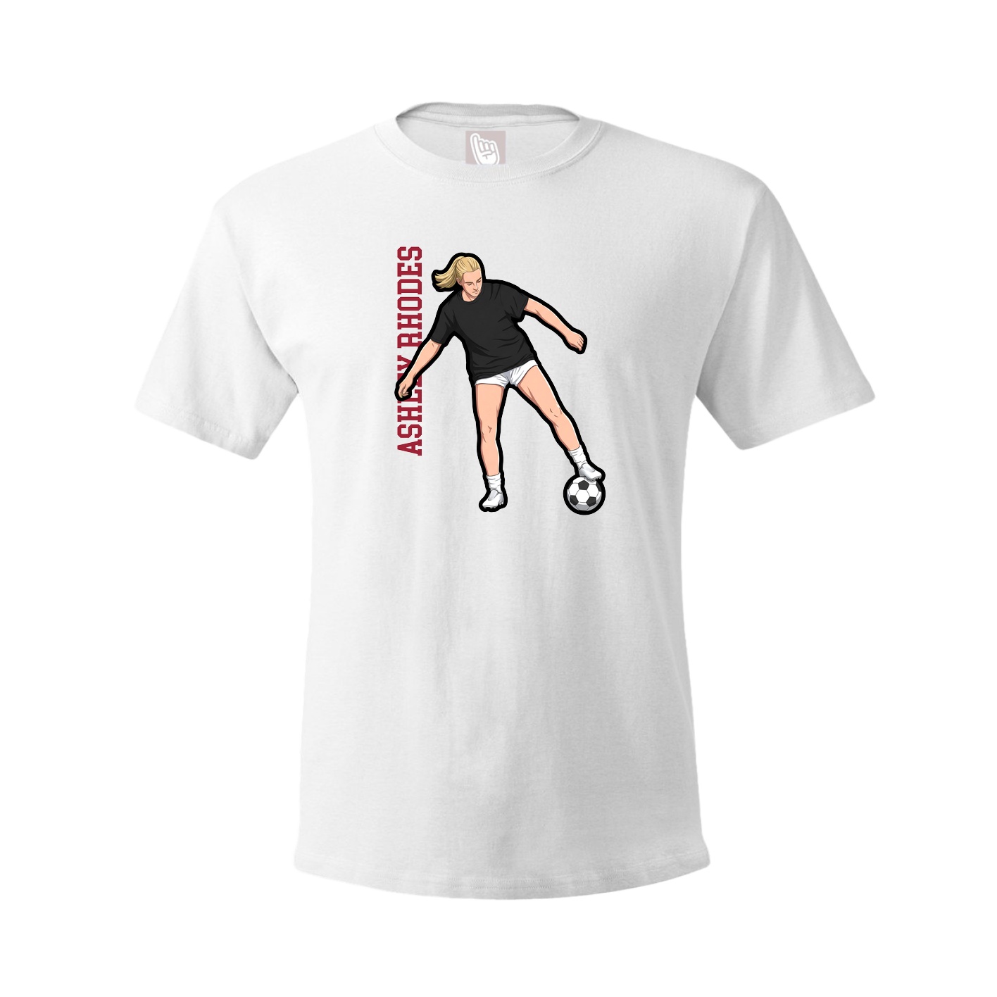 Youth Tee — Name Vertical in White