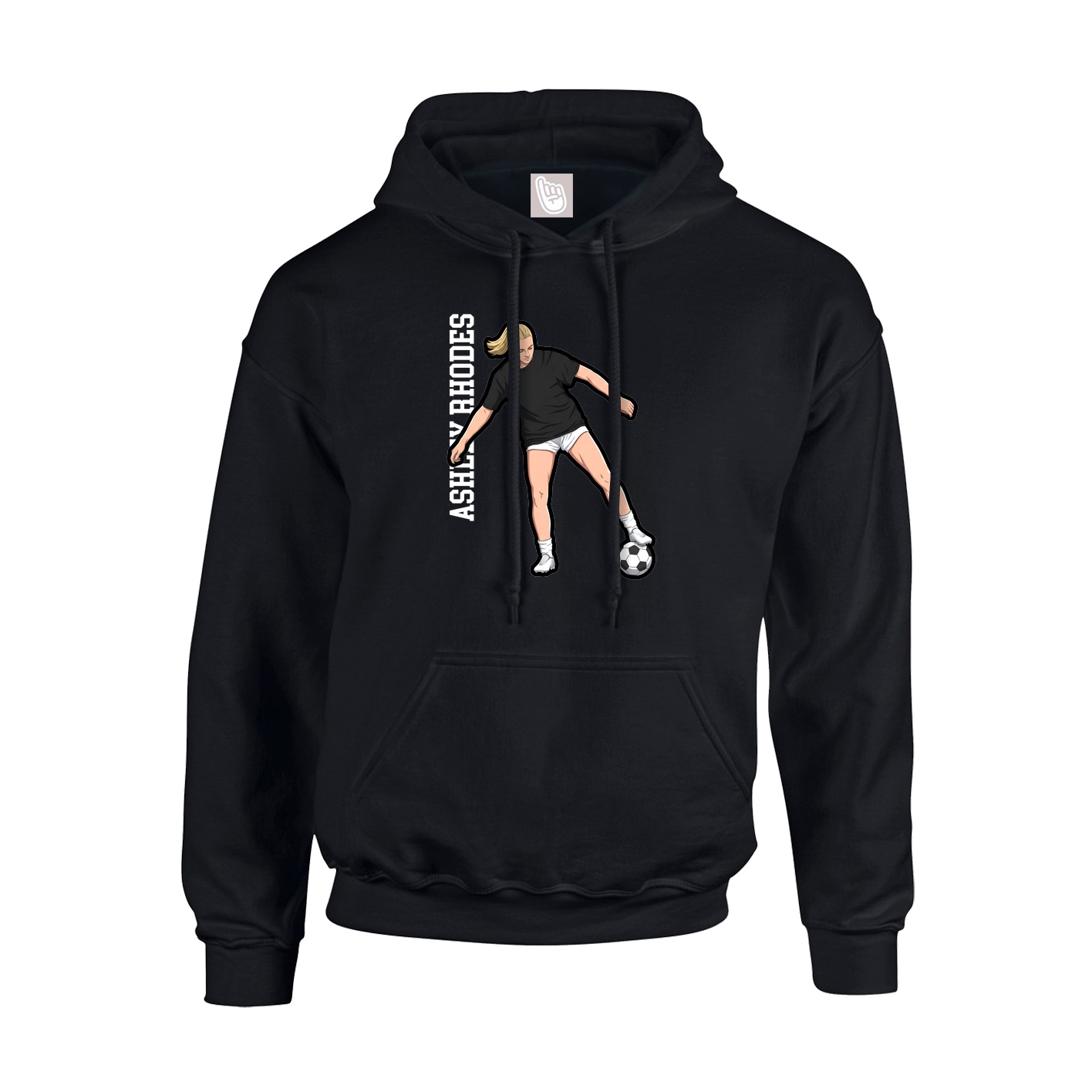 Hoodie — Name Vertical in Black
