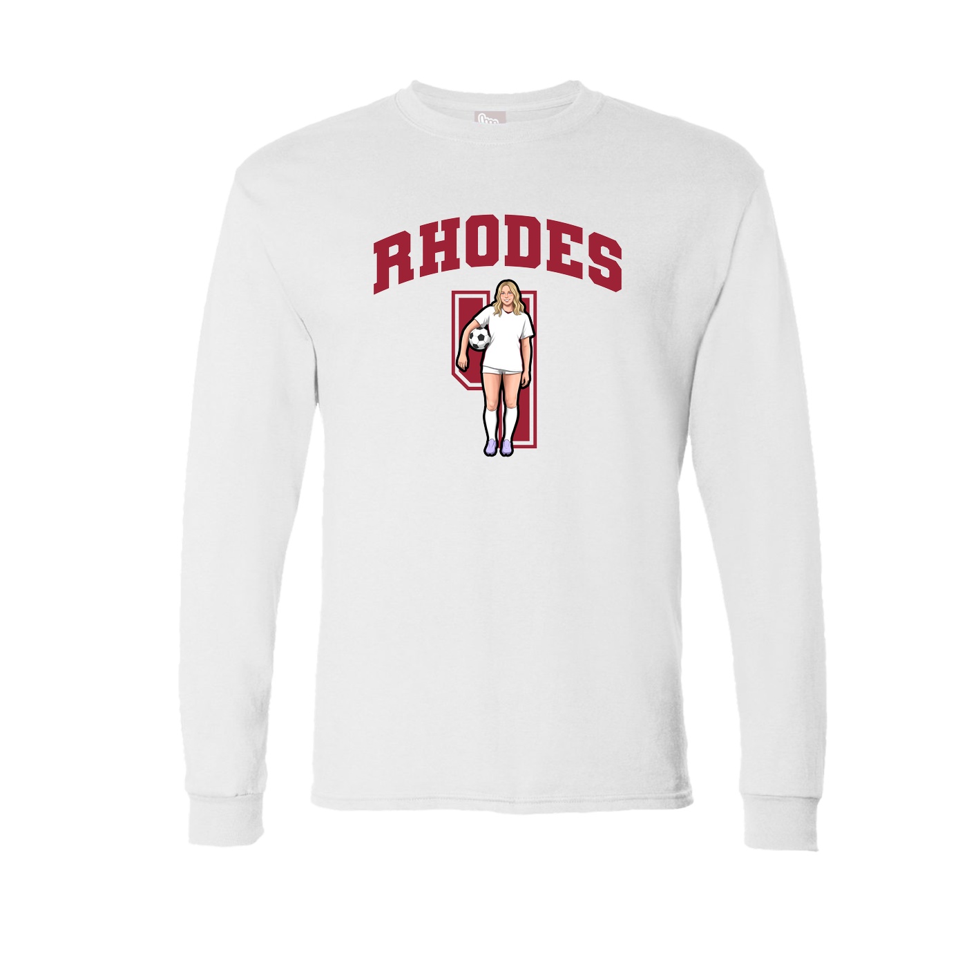 Long Sleeve Tee — Number in White