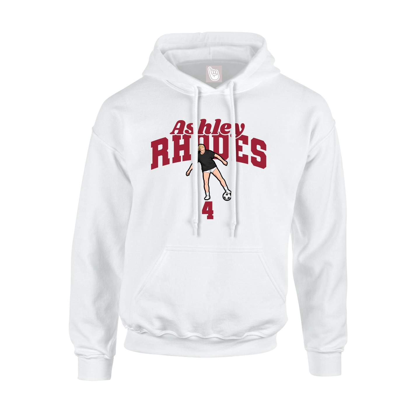 Youth Hoodie — Signature Arch in White