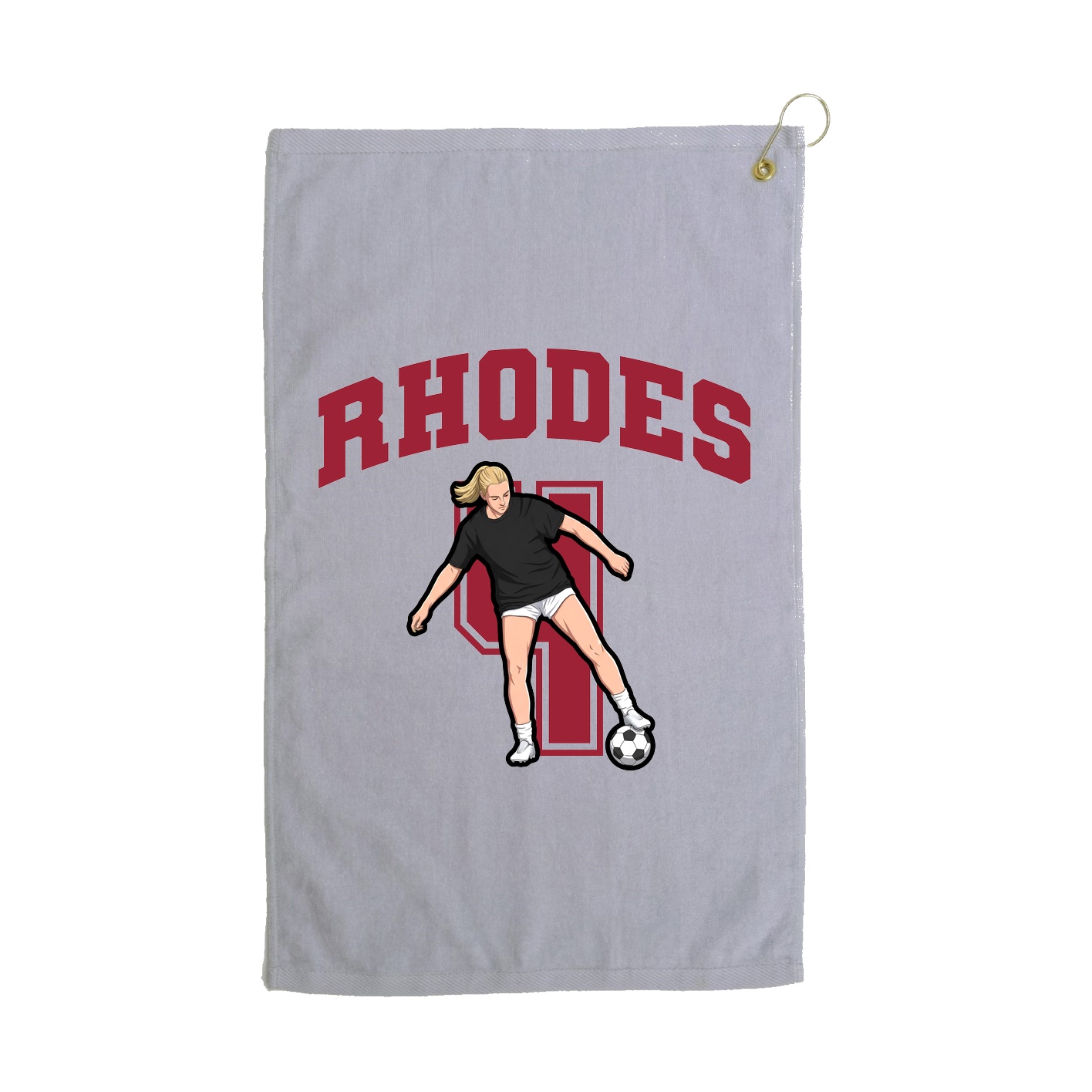 Golf Towel — Number in Grey