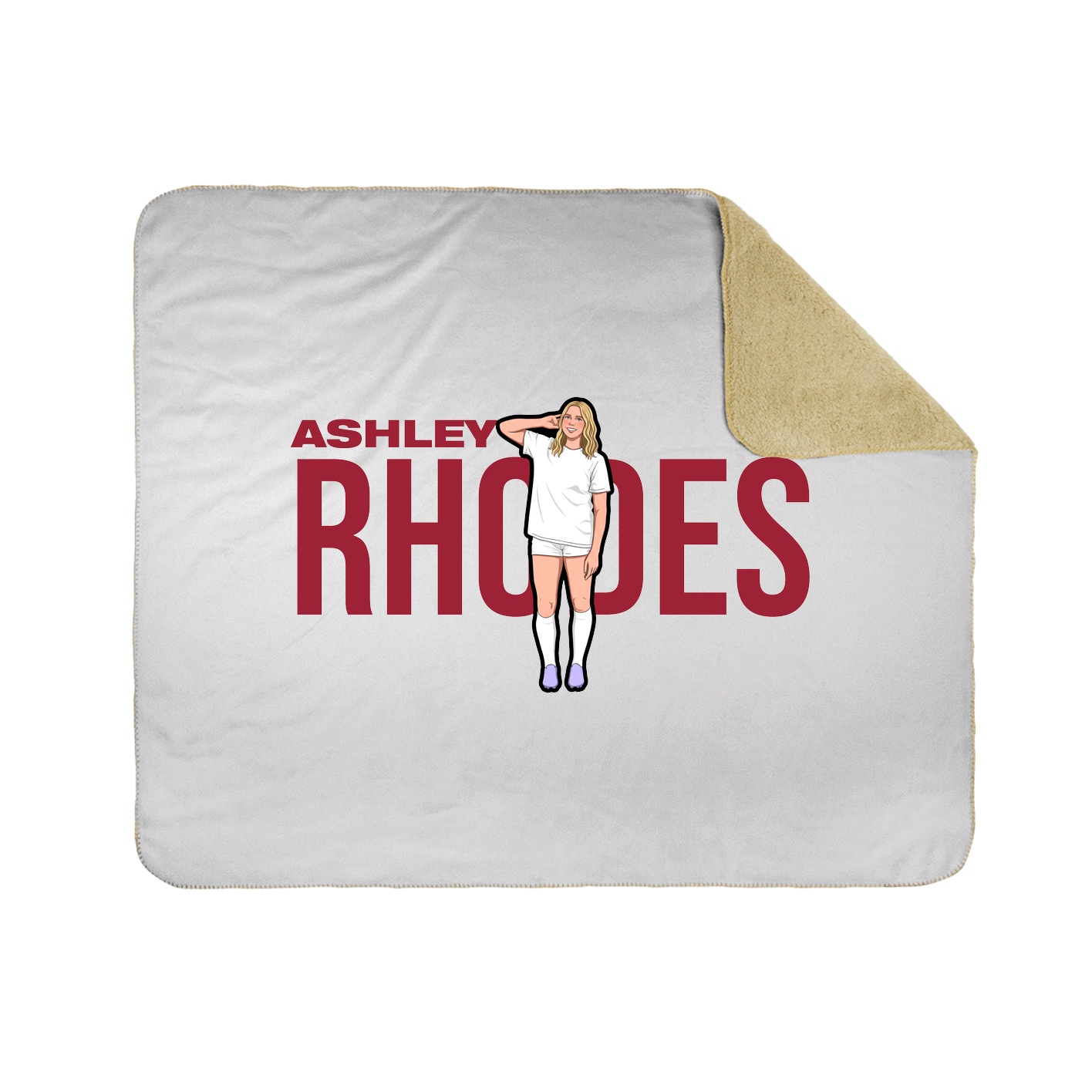 Throw Blanket — Player Name in White